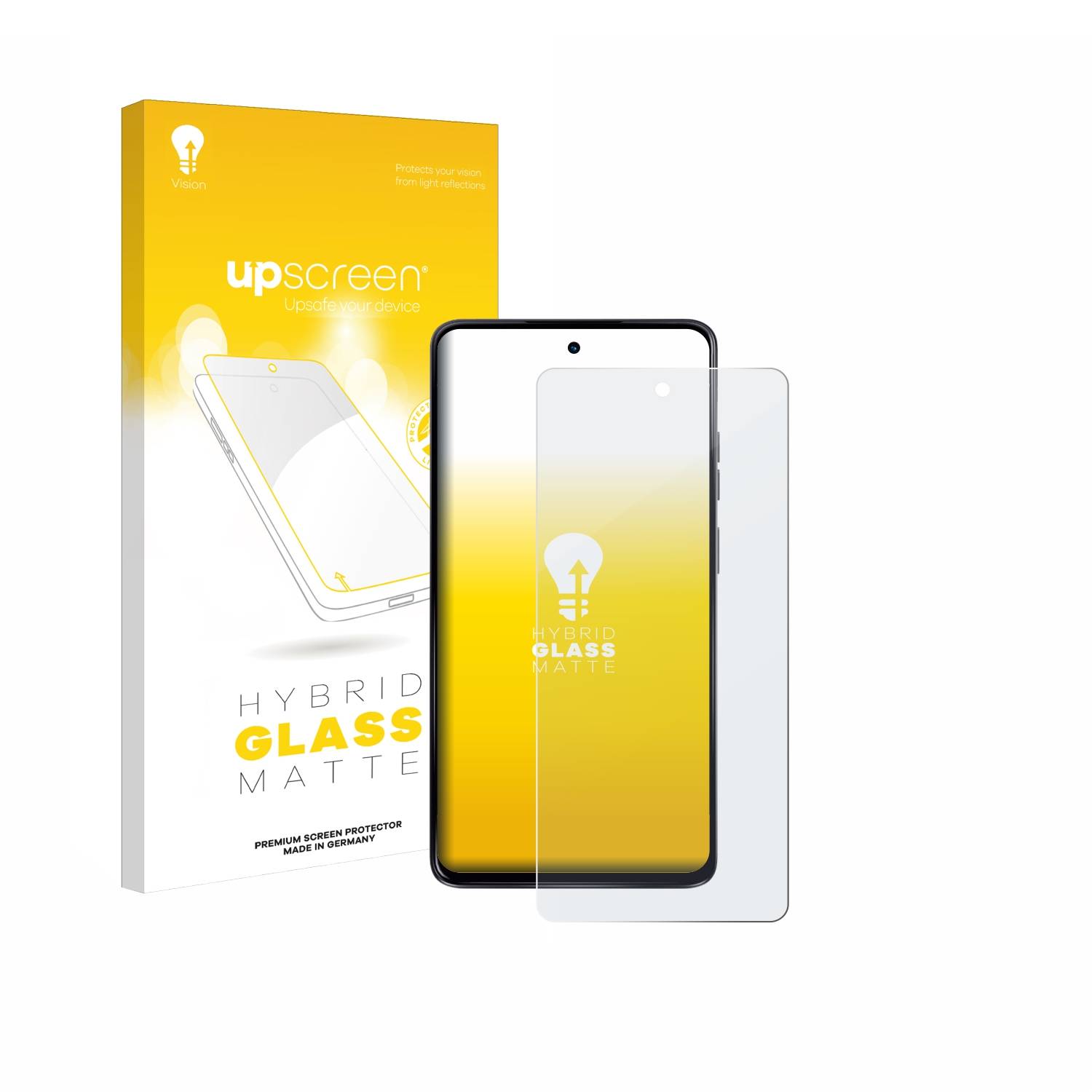 upscreen Hybrid Glas Matt Panzer-Folie für Motorola Moto G24 Power