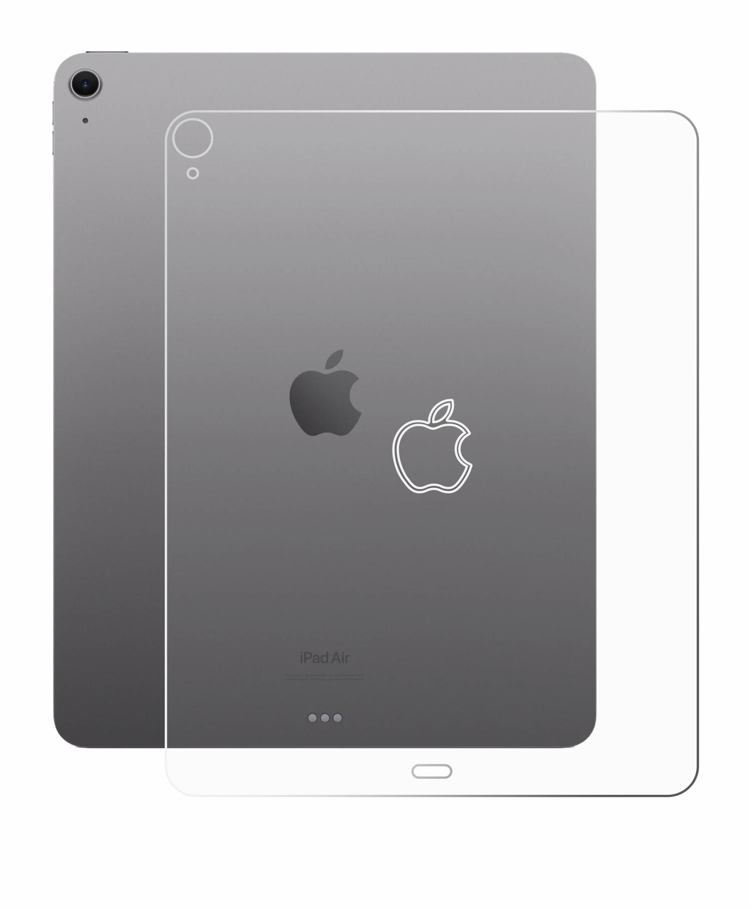 upscreen Scratch Shield Schutzfolie für Apple iPad Air 13 WiFi Cellular 2024 (Rückseite)