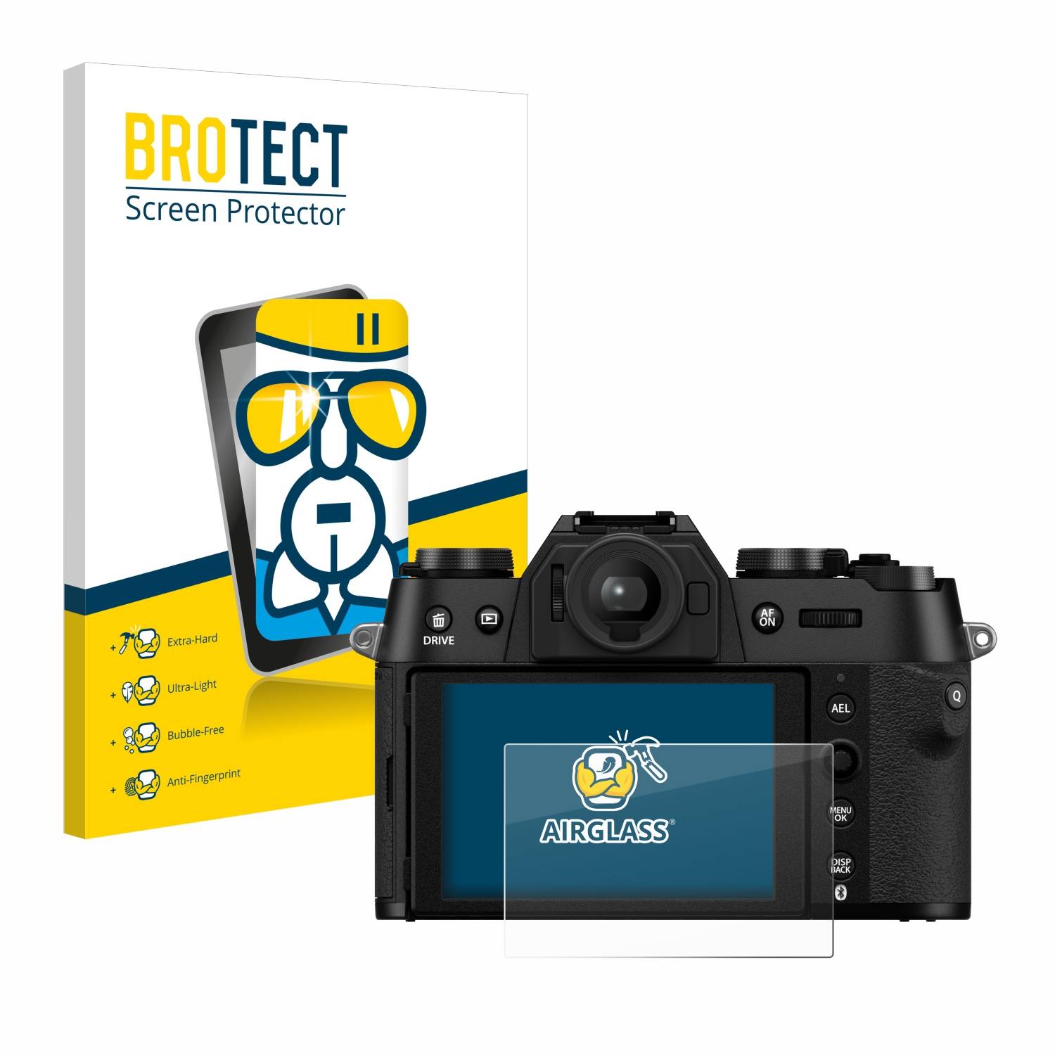 BROTECT AirGlass Flexible Schutz Glas Folie für Fujifilm X-T50 Klar Transparent