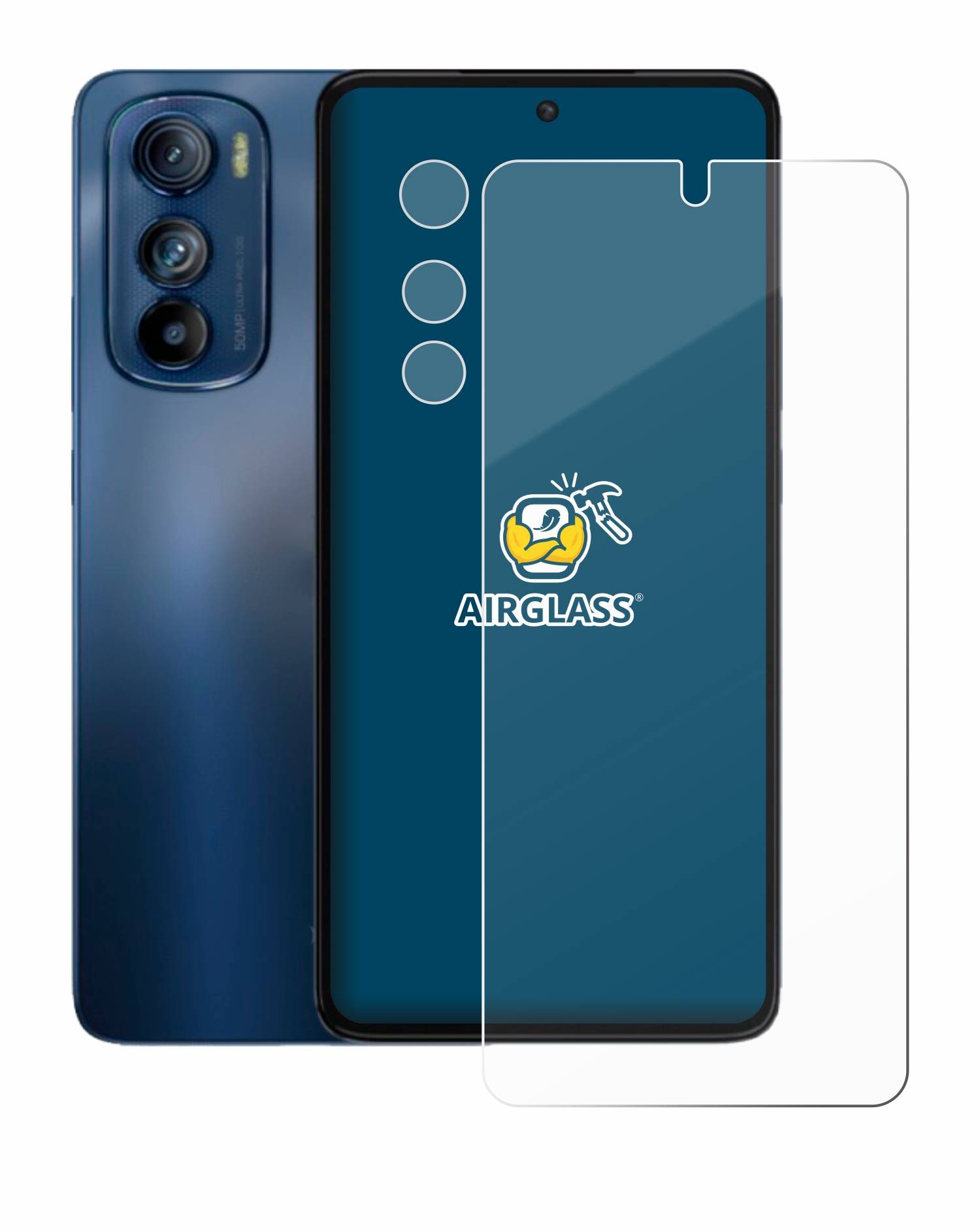 BROTECT AirGlass Glas Panzer-Folie für Motorola Edge 30 (Display+Kamera) - Schutzglas