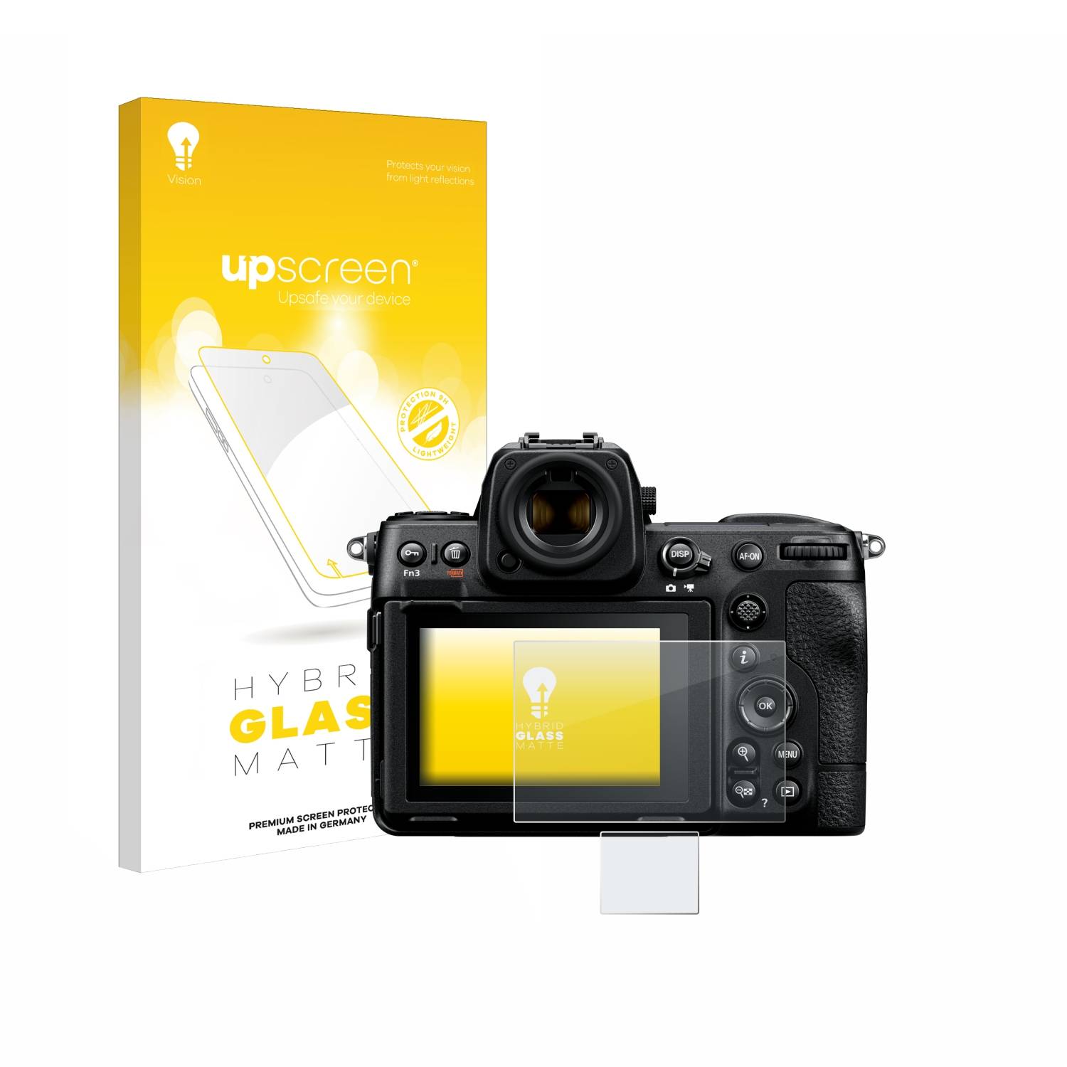 upscreen Flexible Schutz Glas Folie für Nikon Z 8 (Display + Schulterdisplay) Schutzglas 9H Hybridglas Matt Entspiegelt