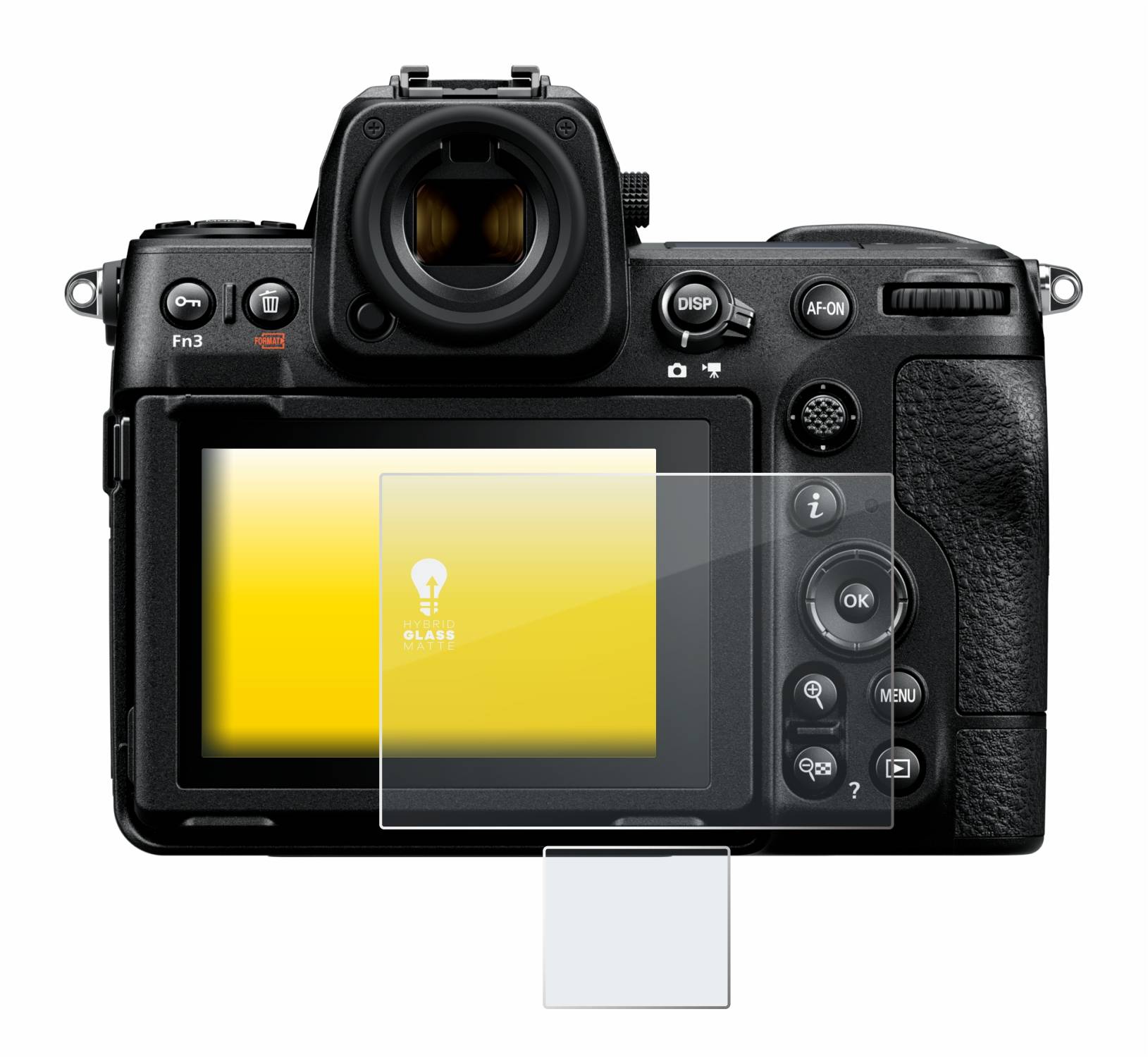 upscreen Flexible Schutz Glas Folie für Nikon Z 8 (Display + Schulterdisplay) Schutzglas 9H Hybridglas Matt Entspiegelt