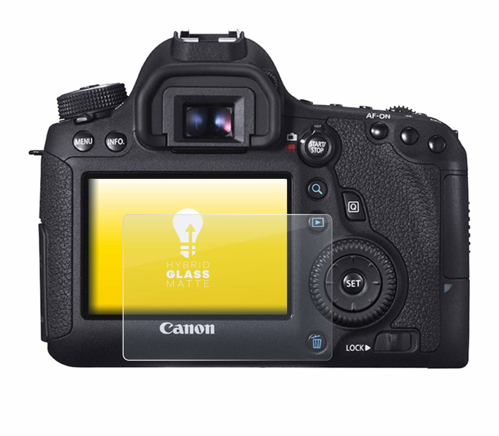 upscreen Hybrid Glas Matt Schutz-Folie für Canon EOS 6D