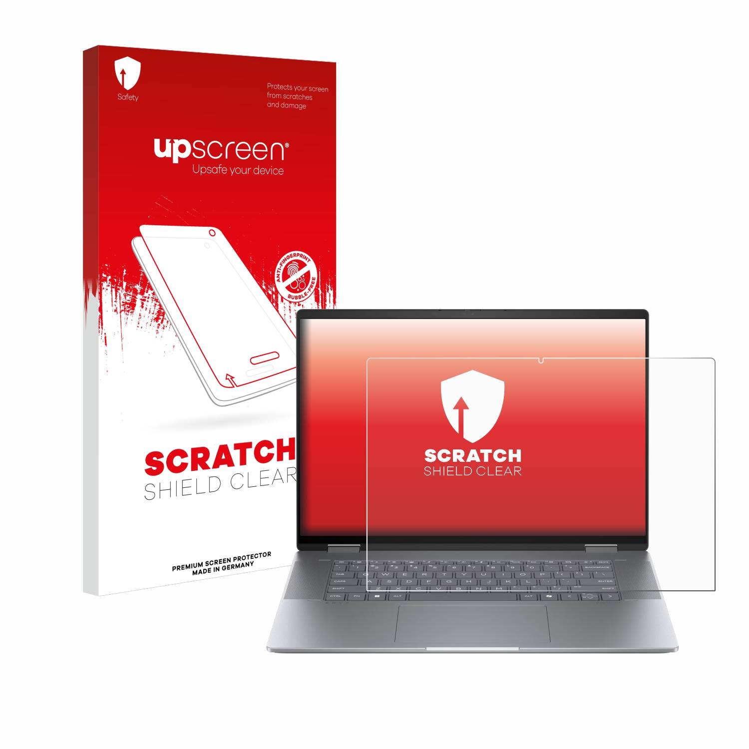 upscreen Schutzfolie für HP Envy x360 2-in-1 16 Kratzschutz Anti-Fingerprint Klar