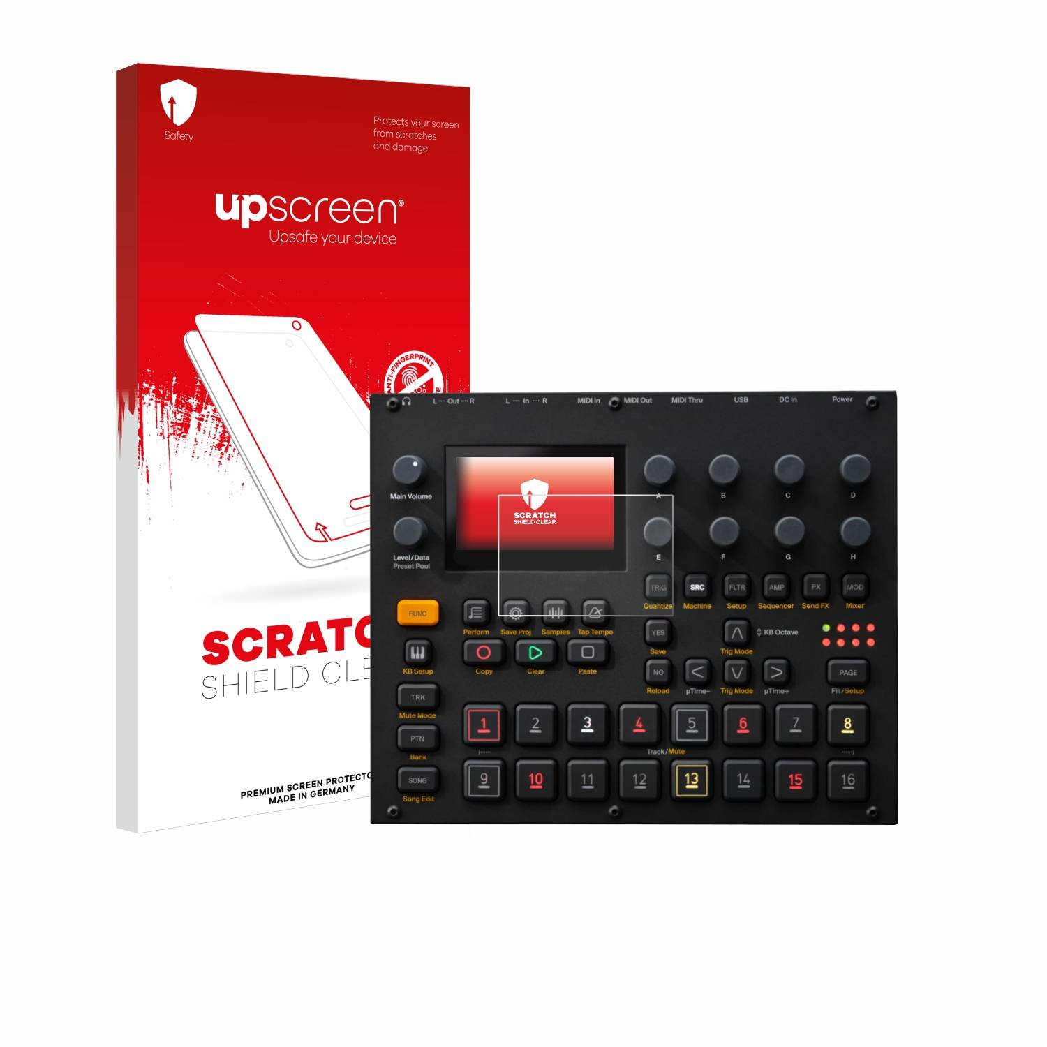 upscreen Schutzfolie für Elektron Digitakt II Kratzschutz Anti-Fingerprint Klar
