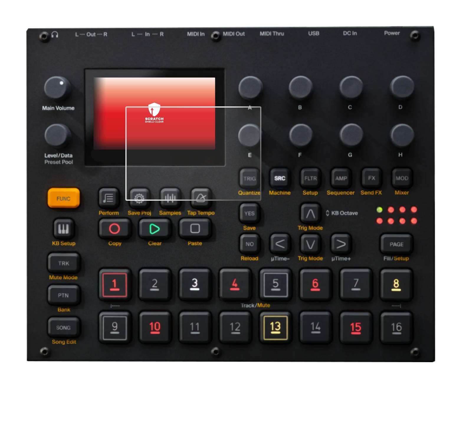 upscreen Schutzfolie für Elektron Digitakt II Kratzschutz Anti-Fingerprint Klar