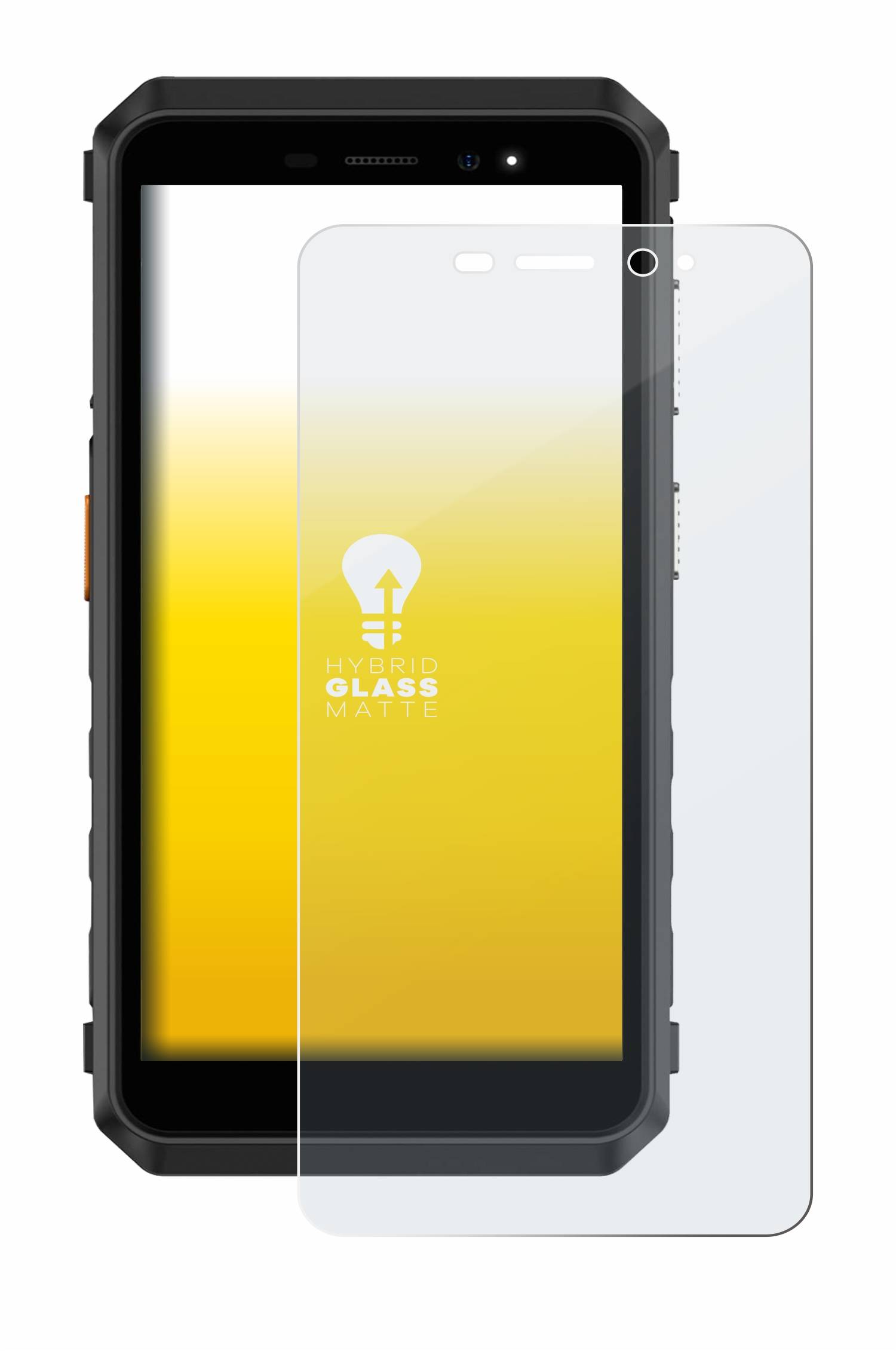 upscreen Hybrid Glas Matt Panzer-Folie für Ulefone Power Armor X11 Pro