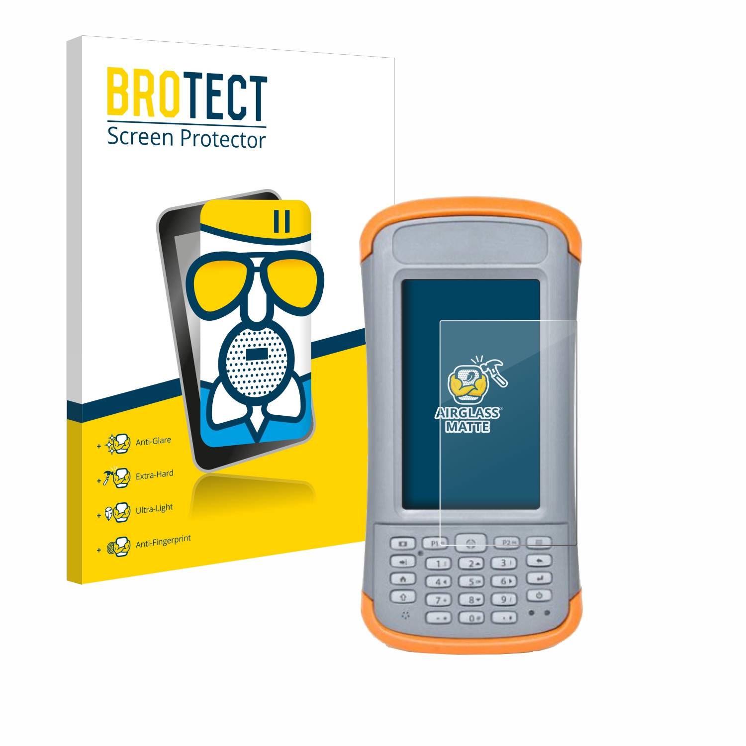 BROTECT AirGlass Matt Glas Schutz Folie für Juniper Systems Archer 2