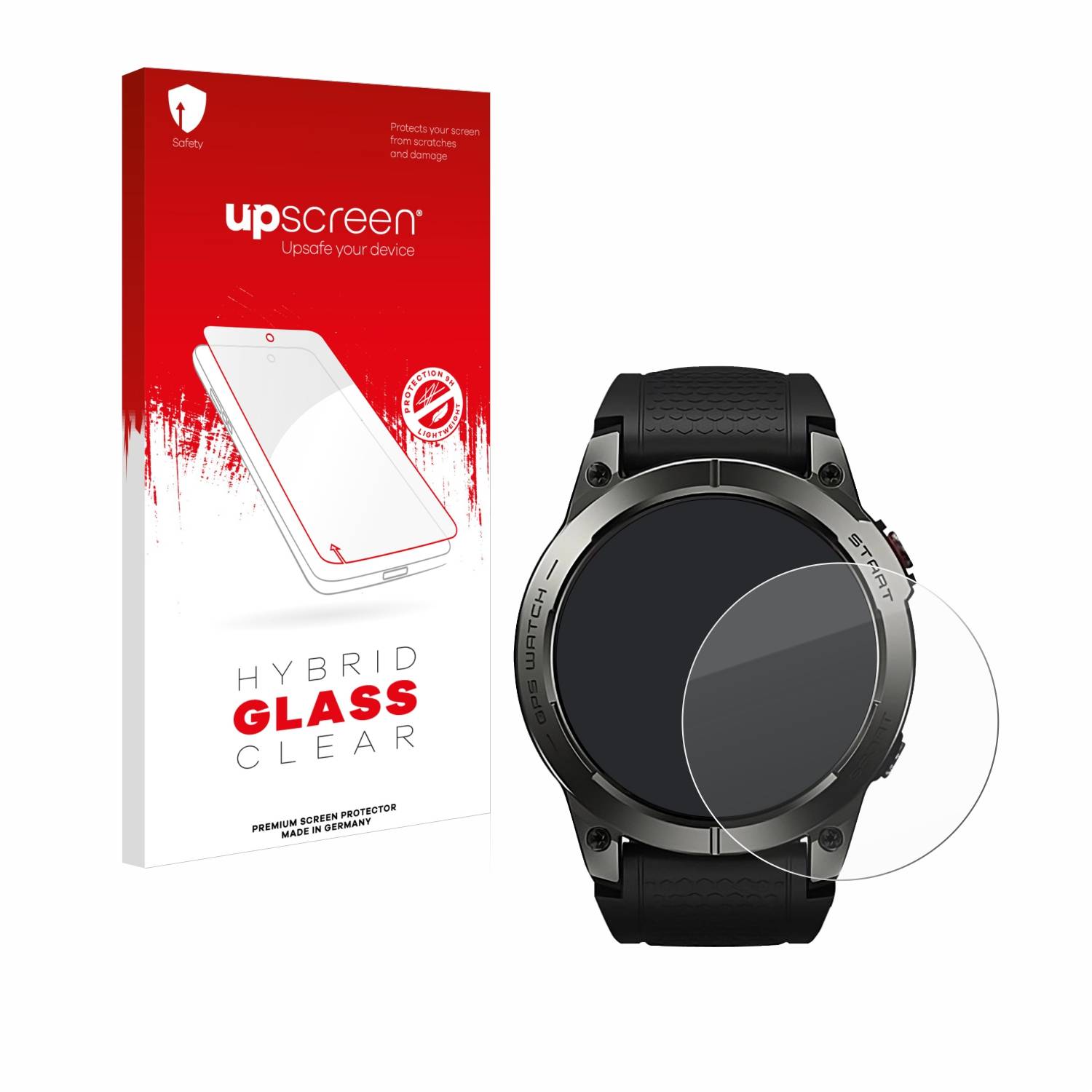 upscreen Hybrid Glas Panzer-Folie für Zeblaze Stratos 3