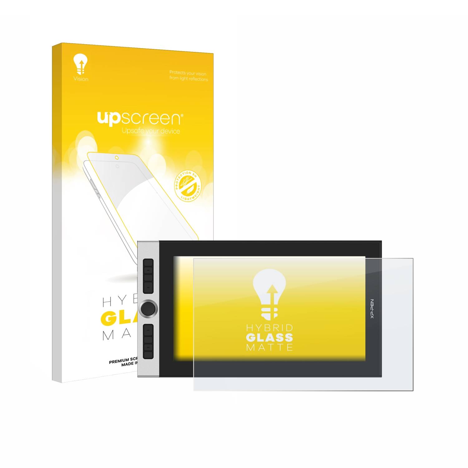 upscreen Flexible Schutz Glas Folie für XP-Pen Innovator 16 Schutzglas 9H Hybridglas Matt Entspiegelt