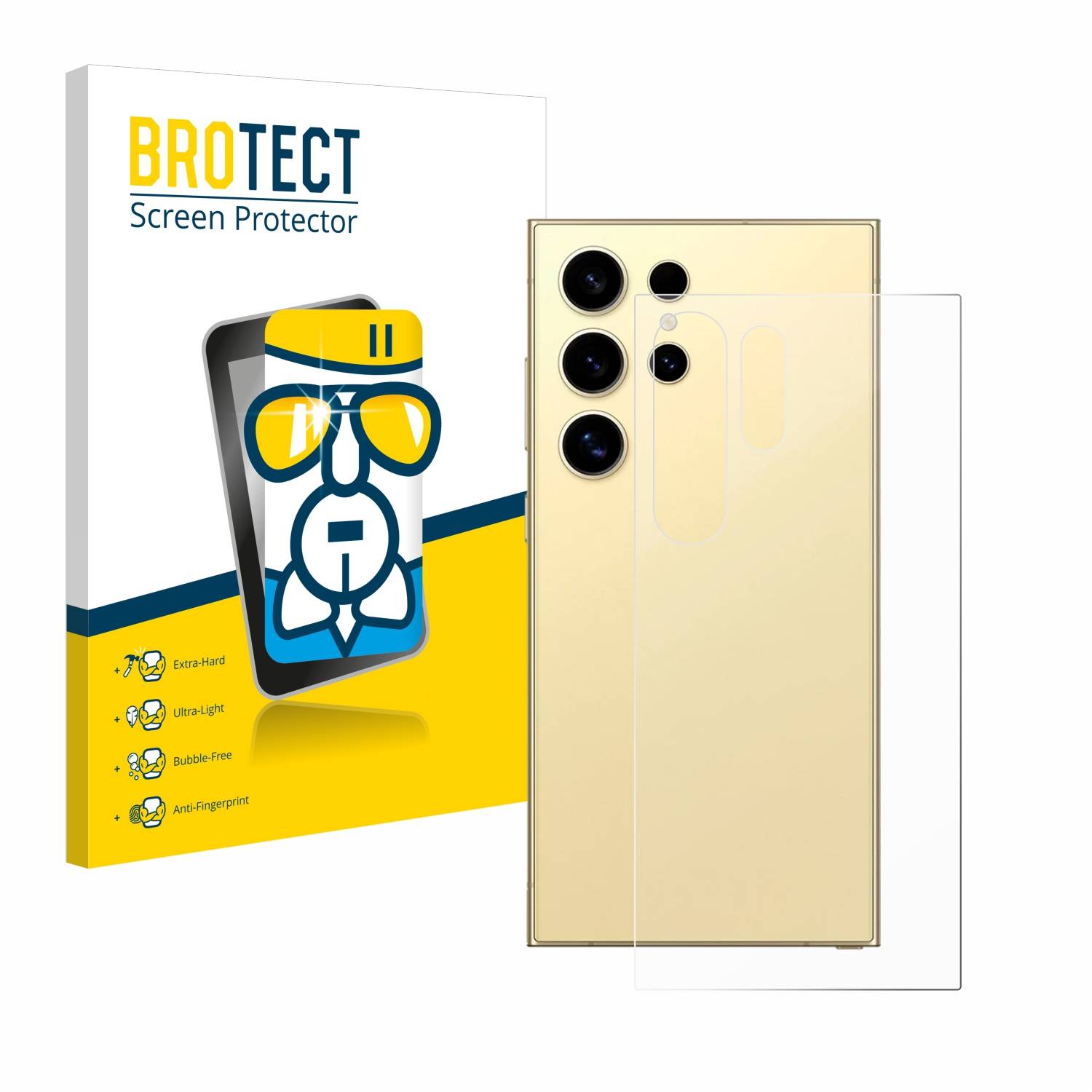BROTECT AirGlass Glas Schutz-Folie für Samsung Galaxy S24 Ultra (Rückseite) - Schutzglas