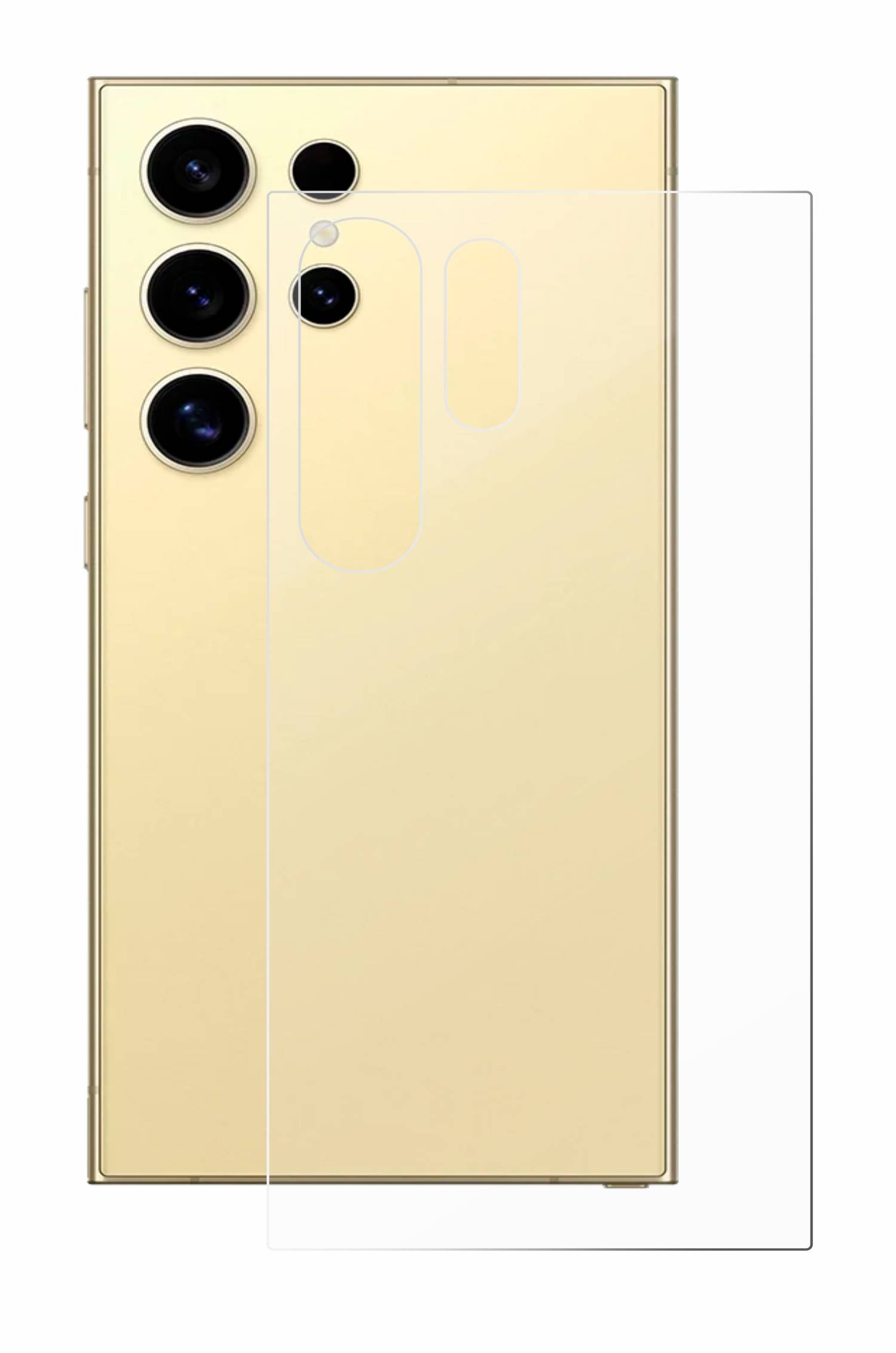 BROTECT AirGlass Glas Schutz-Folie für Samsung Galaxy S24 Ultra (Rückseite) - Schutzglas