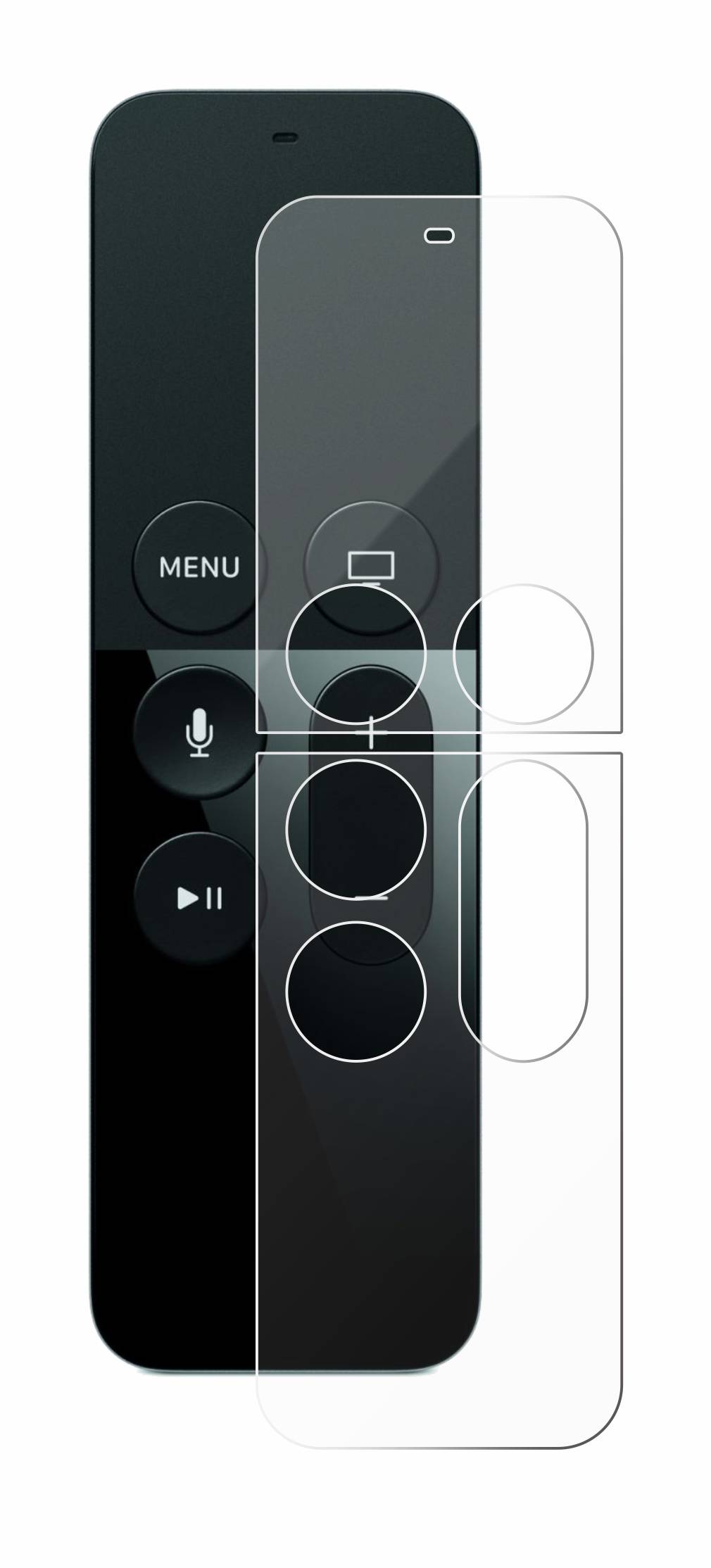 upscreen Hybrid Glas Panzer-Folie für Apple Remote Control Apple TV 4