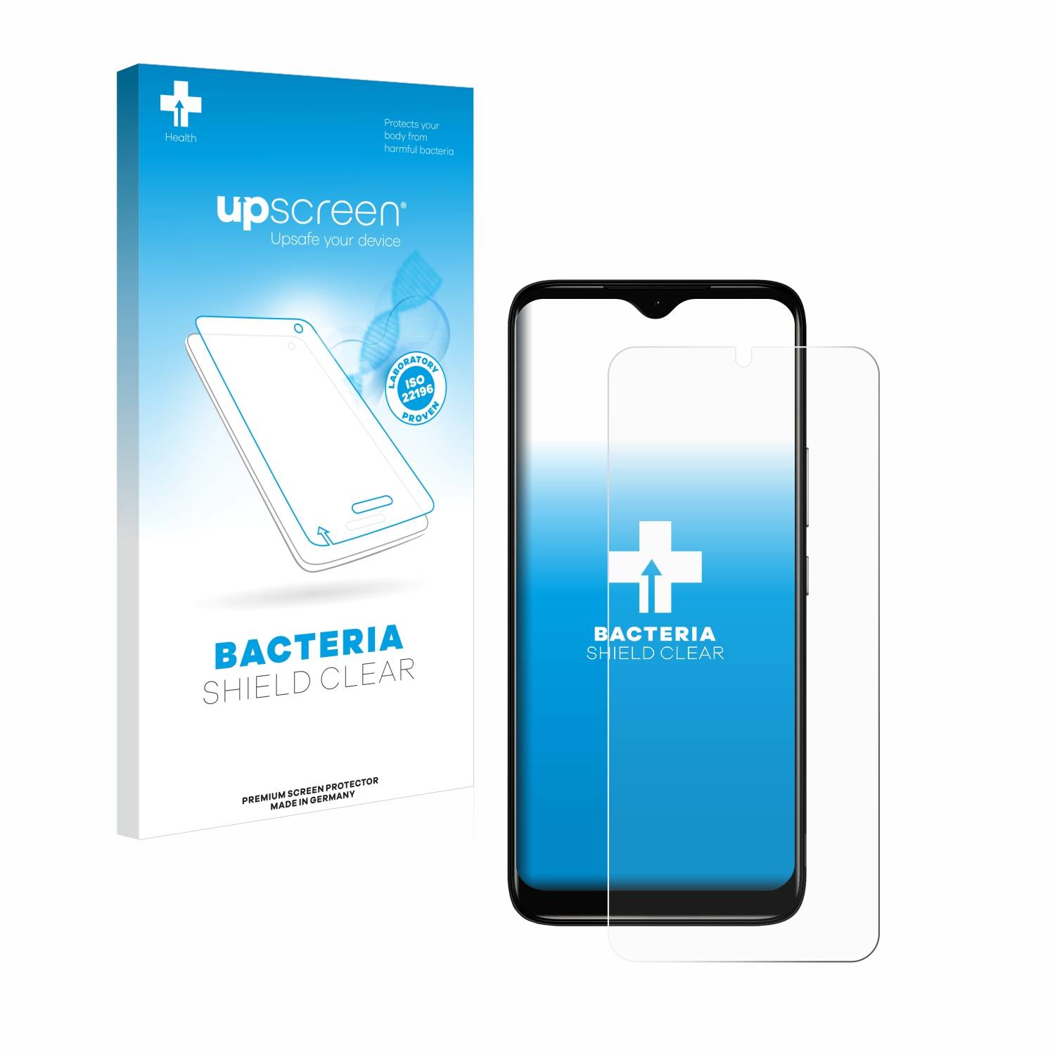 upscreen Bacteria Shield Schutzfolie für Nokia C12 - Antibakteriell