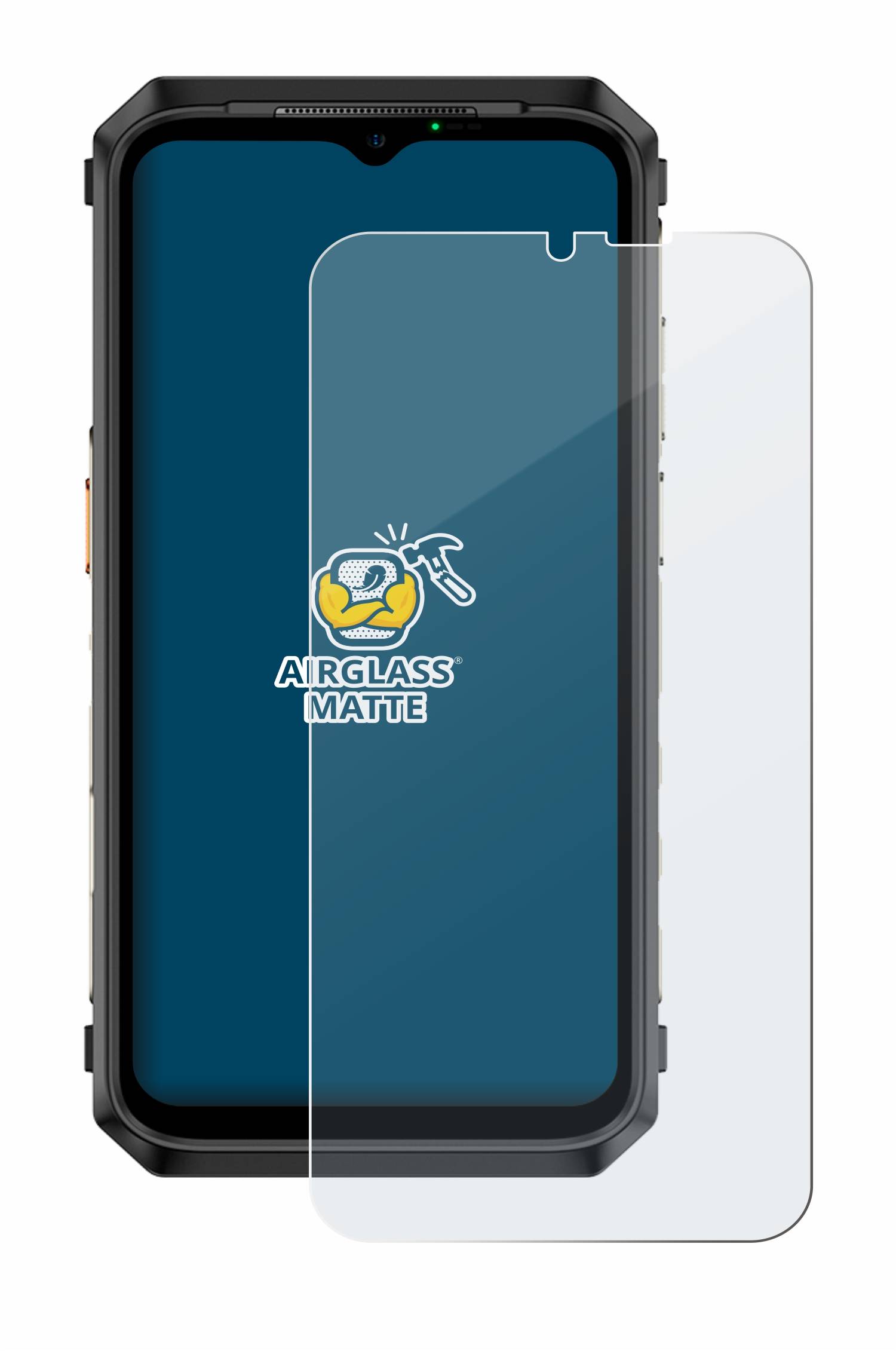 BROTECT AirGlass Flexible Schutz Glas Folie für Ulefone Power Armor 18T Ultra Matt Entspiegelt