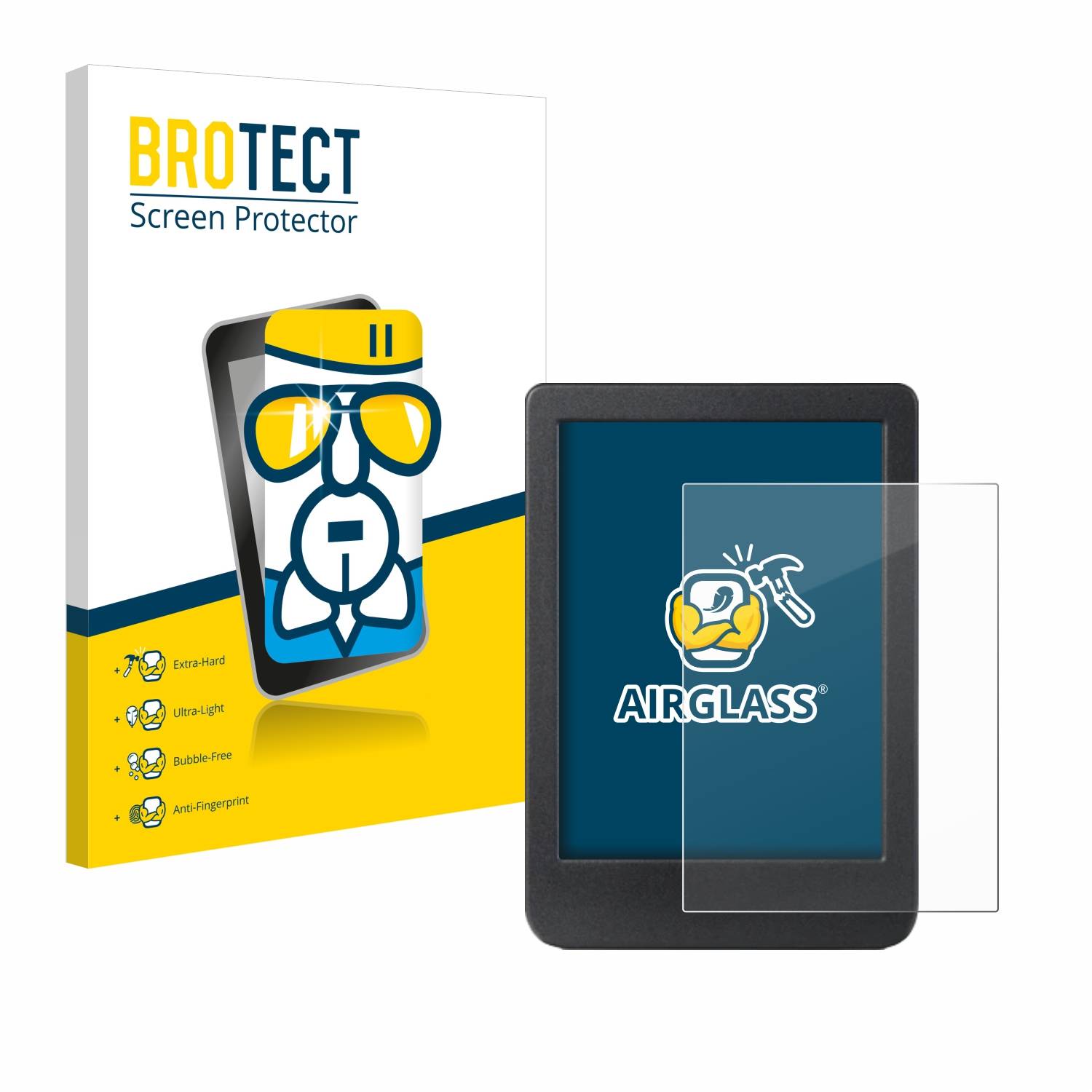 BROTECT AirGlass Flexible Schutz Glas Folie für Kobo Clara BW Klar Transparent