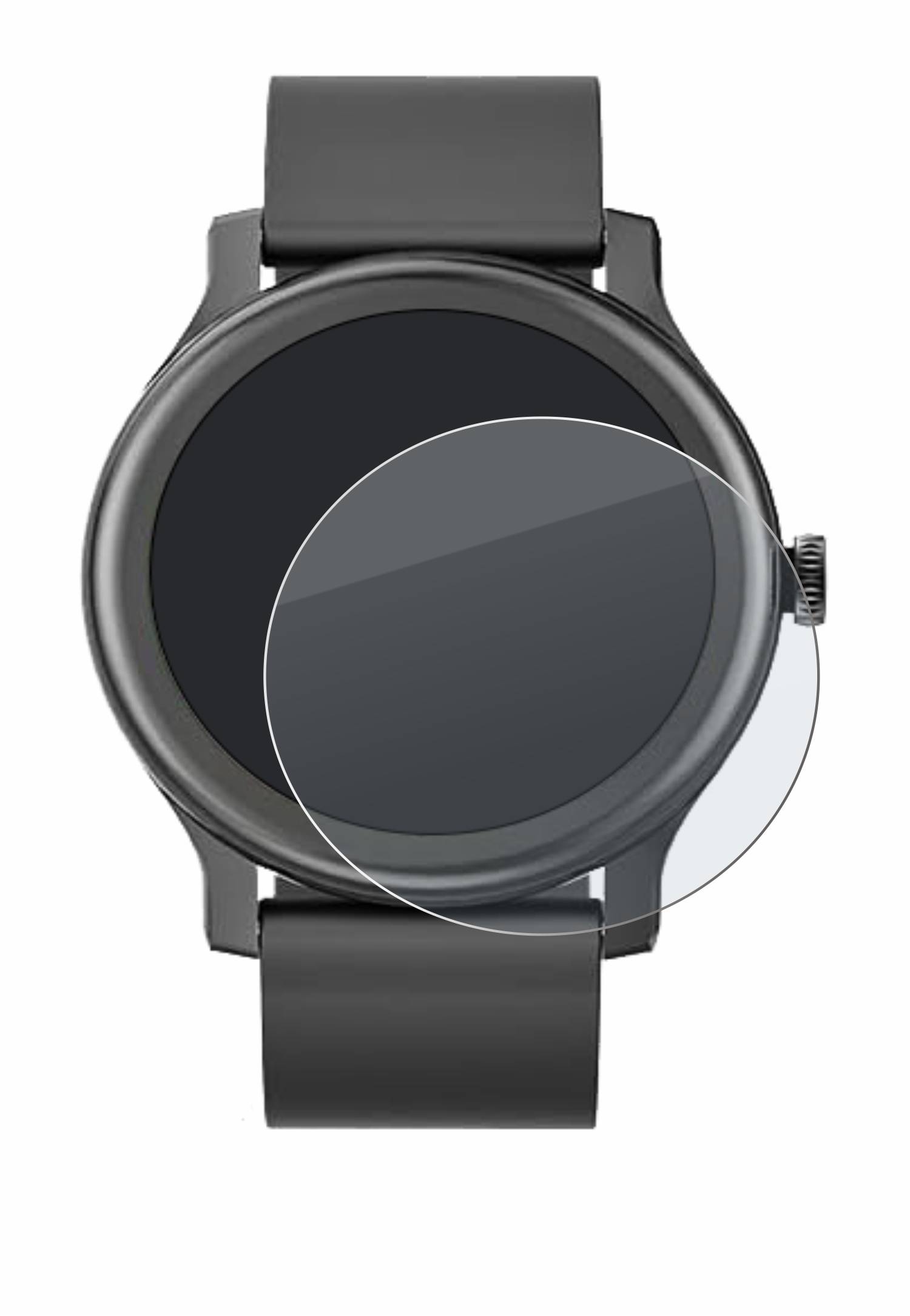 upscreen Hybrid Glas Matt Schutz-Folie für Loyaa Smartwatch 1.28