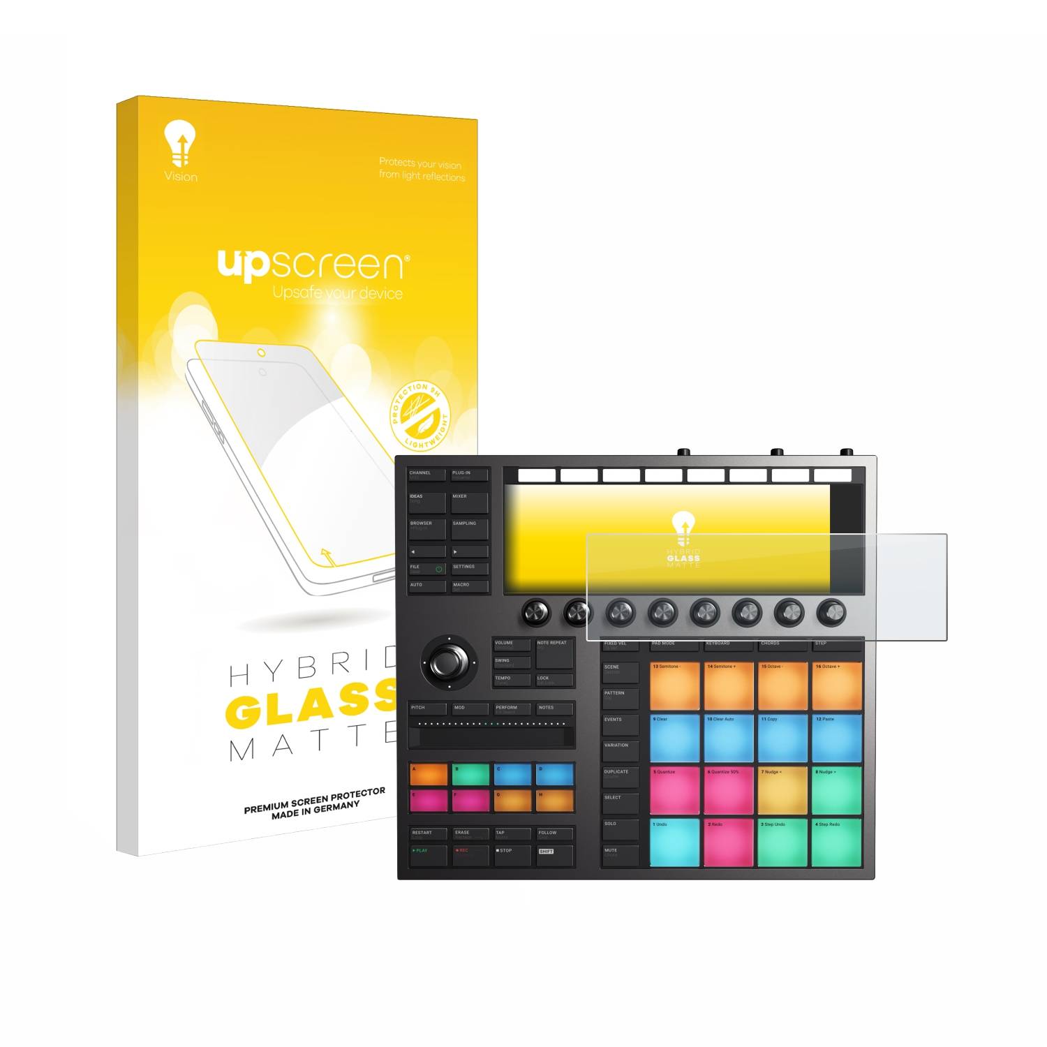 upscreen Hybrid Glas Matt Schutz-Folie für Native Instruments Maschine +