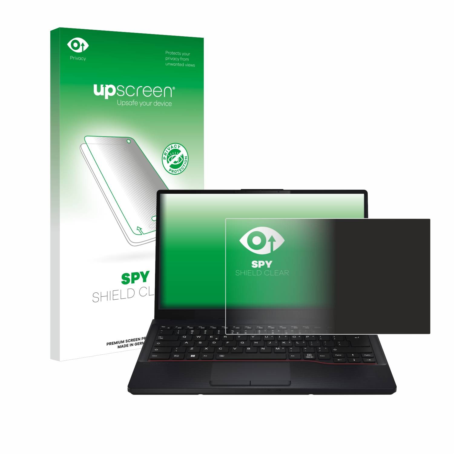 upscreen Blickschutzfolie für Fujitsu Lifebook E5412 Anti-Spy Privacy Blaulichtschutz Sichtschutzfolie