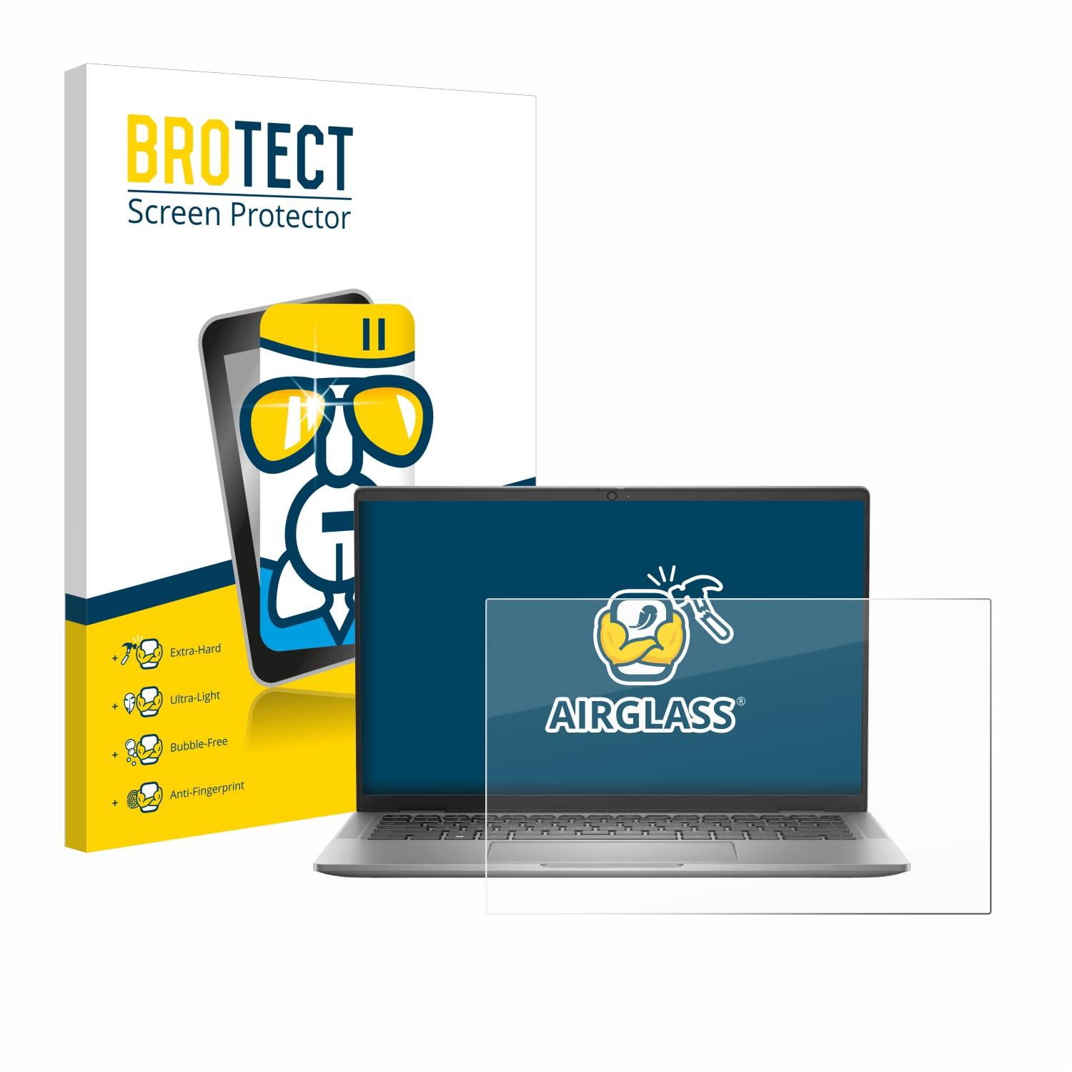 BROTECT AirGlass Flexible Schutz Glas Folie für Dell Latitude 7440 Laptop Klar Transparent