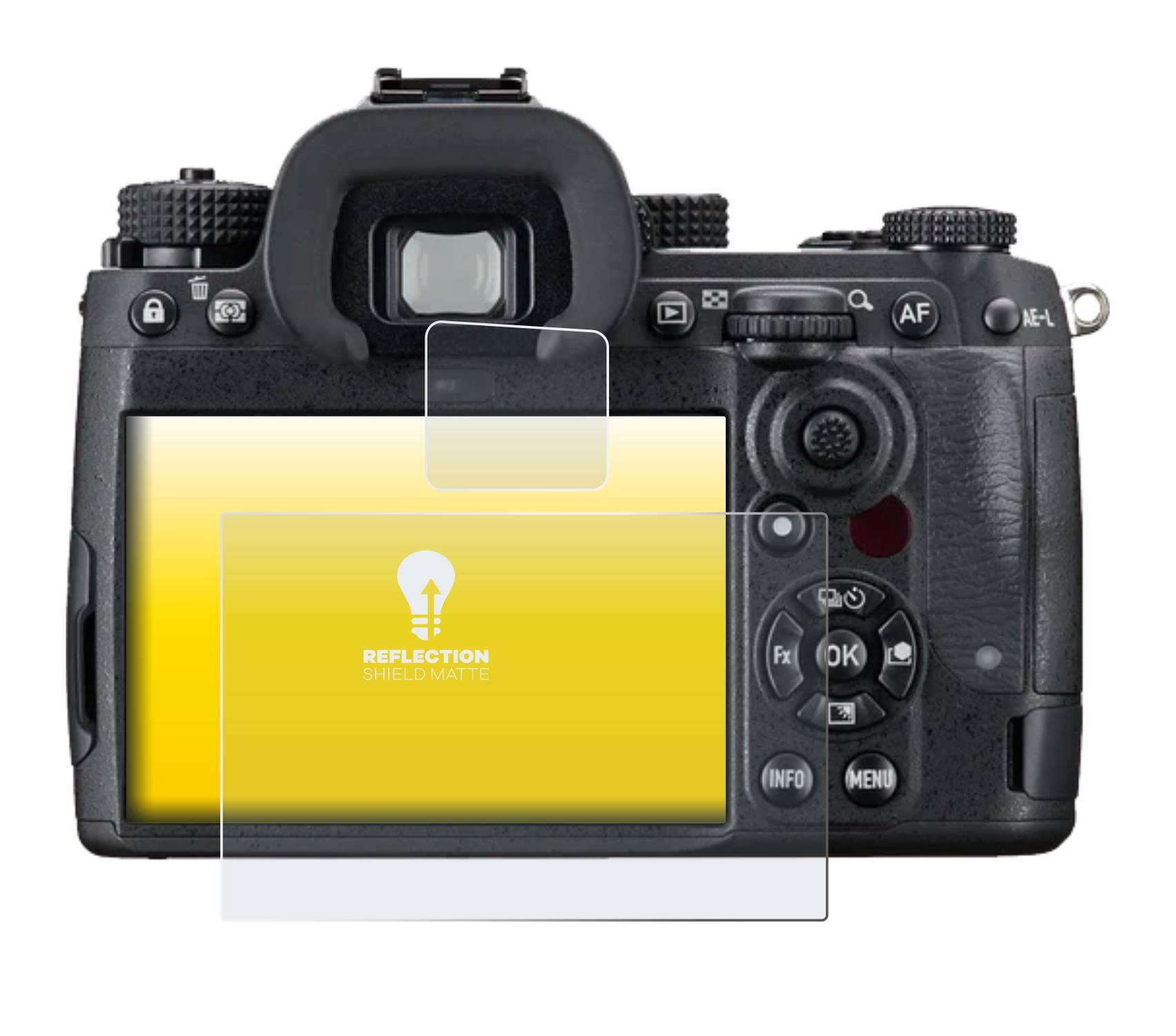 upscreen Reflection Shield Matt Schutzfolie für Pentax K-3 Mark III Monochrom
