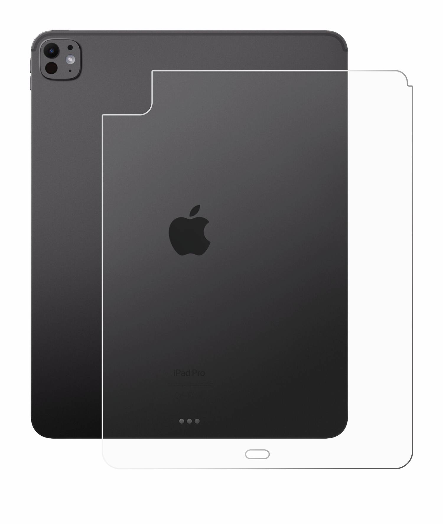 upscreen Bacteria Shield Schutzfolie für Apple iPad Pro 13 WiFi Cellular 2024 (Rückseite) - Antibakteriell