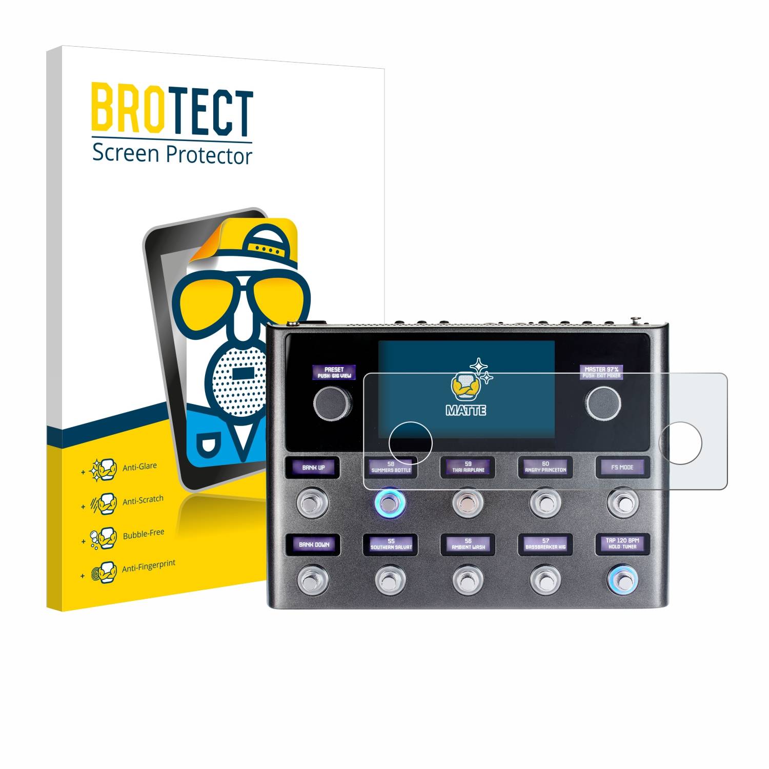 BROTECT Schutzfolie für Fender Tone Master Pro Folie Matt Entspiegelt