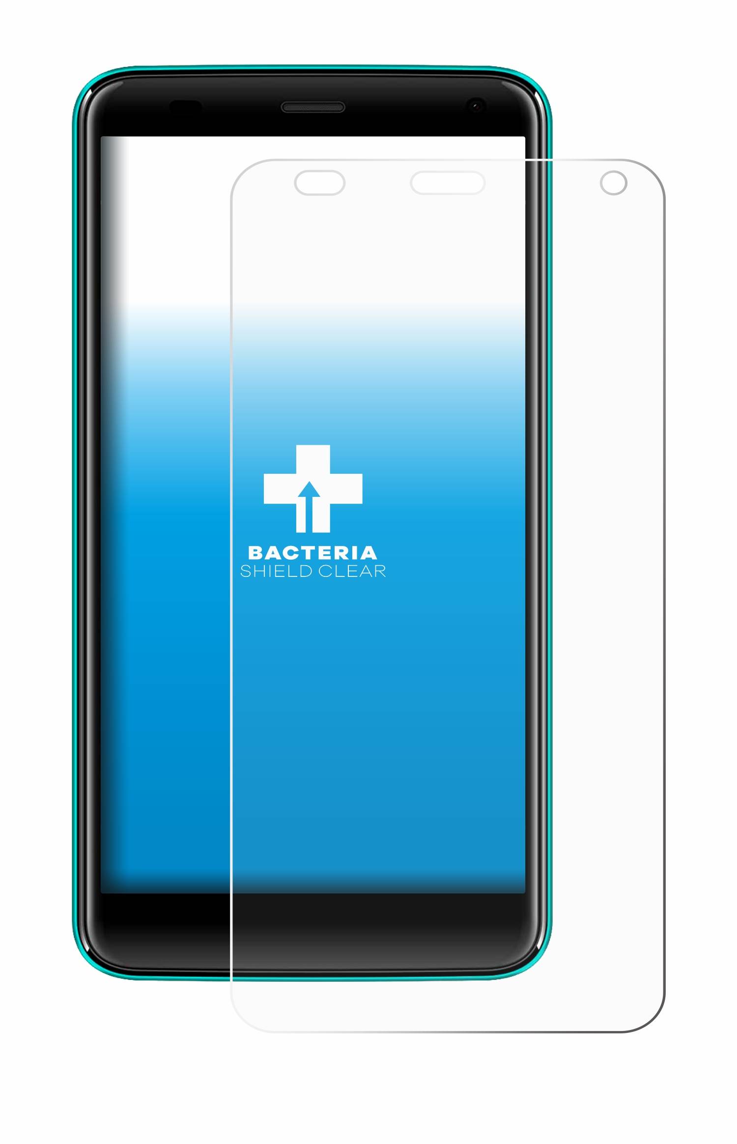 upscreen Bacteria Shield Schutzfolie für Logicom Le Hola FR - Antibakteriell