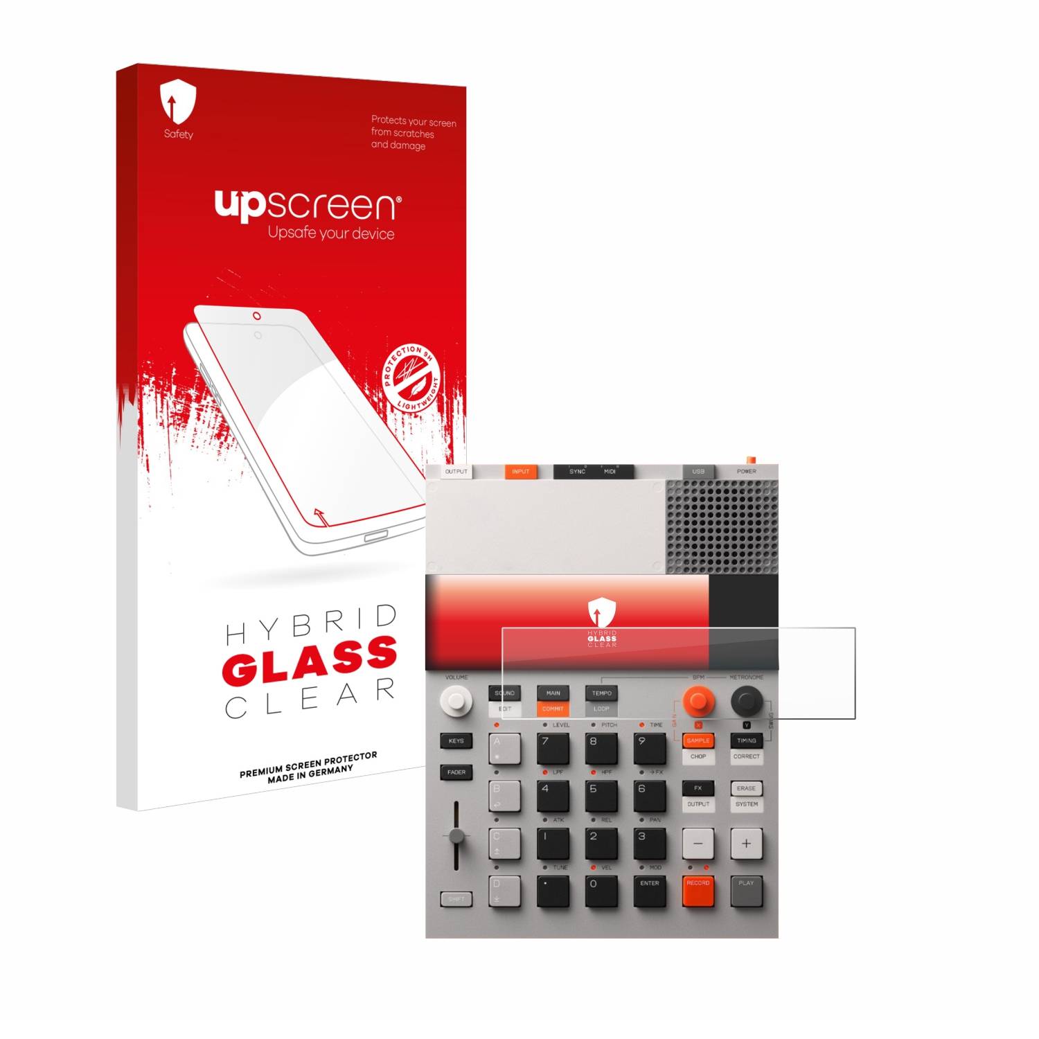 upscreen Hybrid Glas Schutz-Folie für Teenage Engineering EP-133 K.O. II