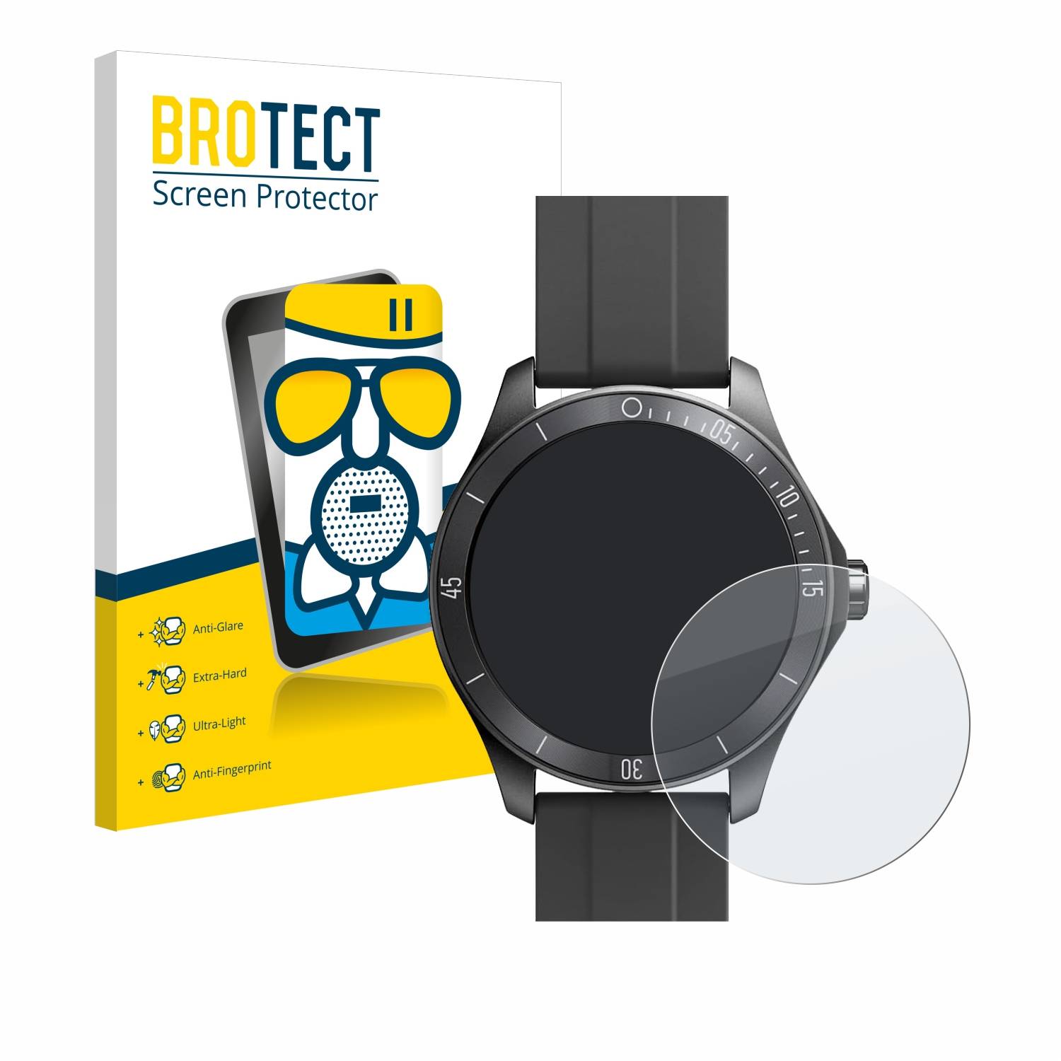 BROTECT AirGlass Flexible Schutz Glas Folie für Toobur IDW18 Matt Entspiegelt