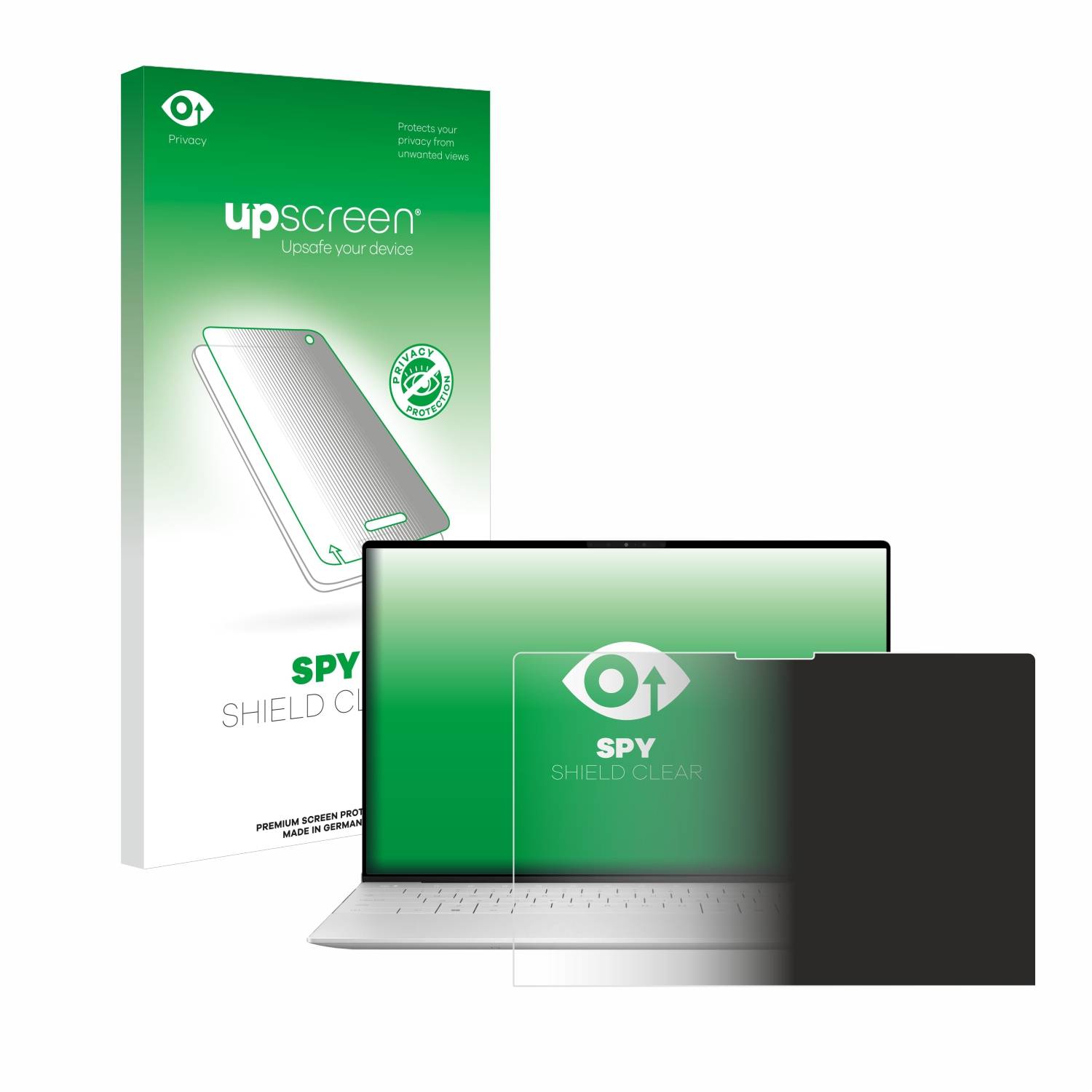 upscreen Blickschutzfolie für Dell XPS 13 9340 Touch Anti-Spy Privacy Blaulichtschutz Sichtschutzfolie