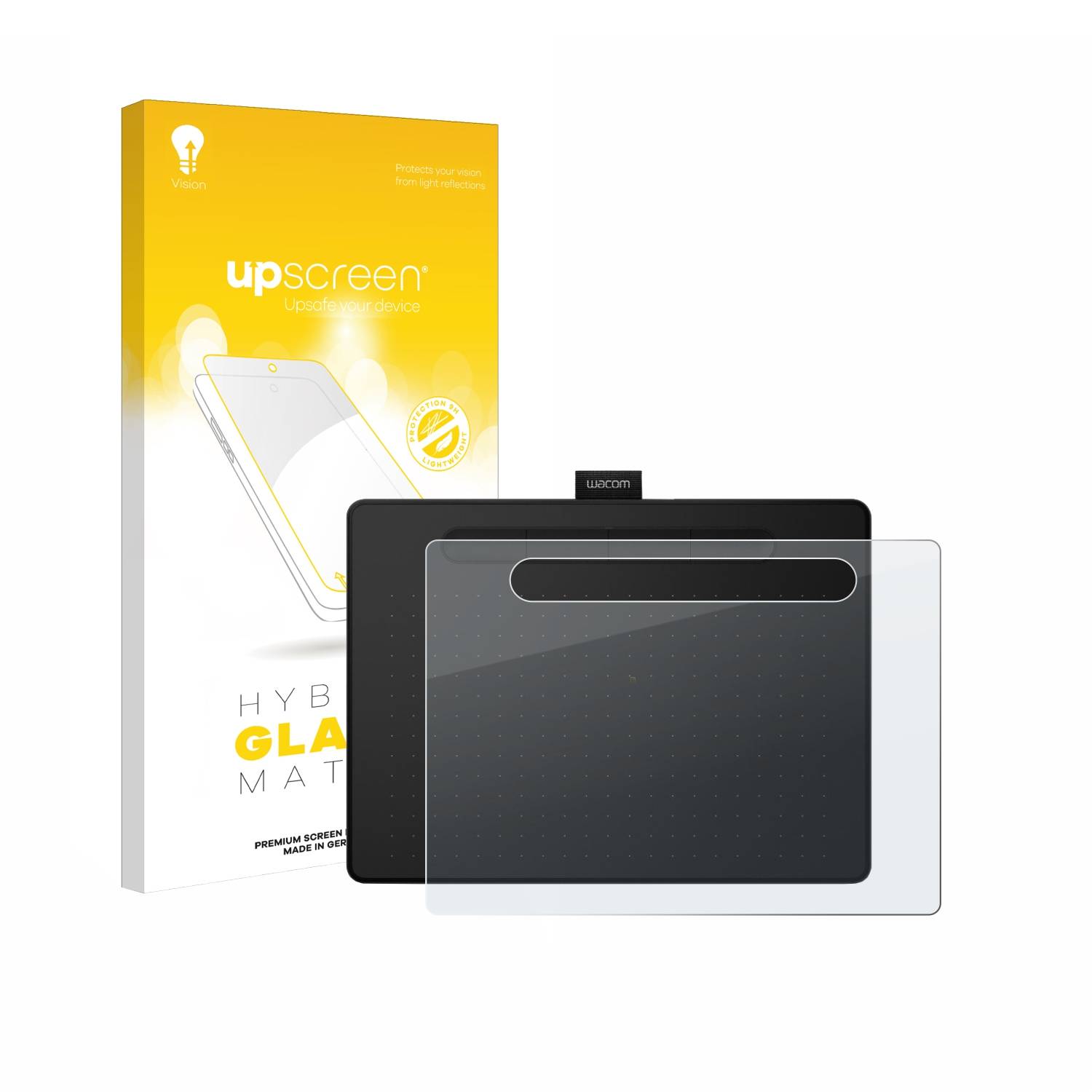 upscreen Flexible Schutz Glas Folie für Wacom Intuos M Schutzglas 9H Hybridglas Matt Entspiegelt