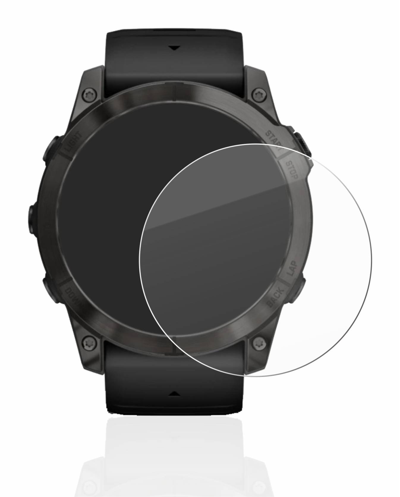 upscreen Hybrid Glas Schutz-Folie für Garmin Epix Pro (Gen 2) (51 mm)