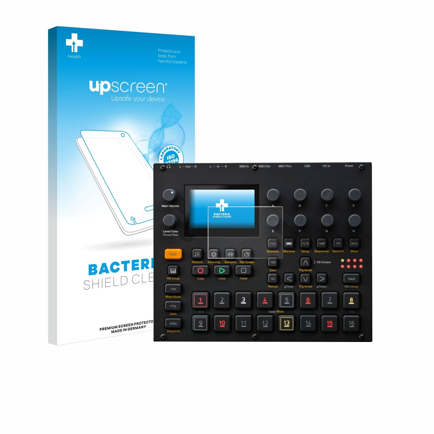 upscreen Schutzfolie für Elektron Digitakt II Antibakterielle Folie Klar Anti-Kratzer