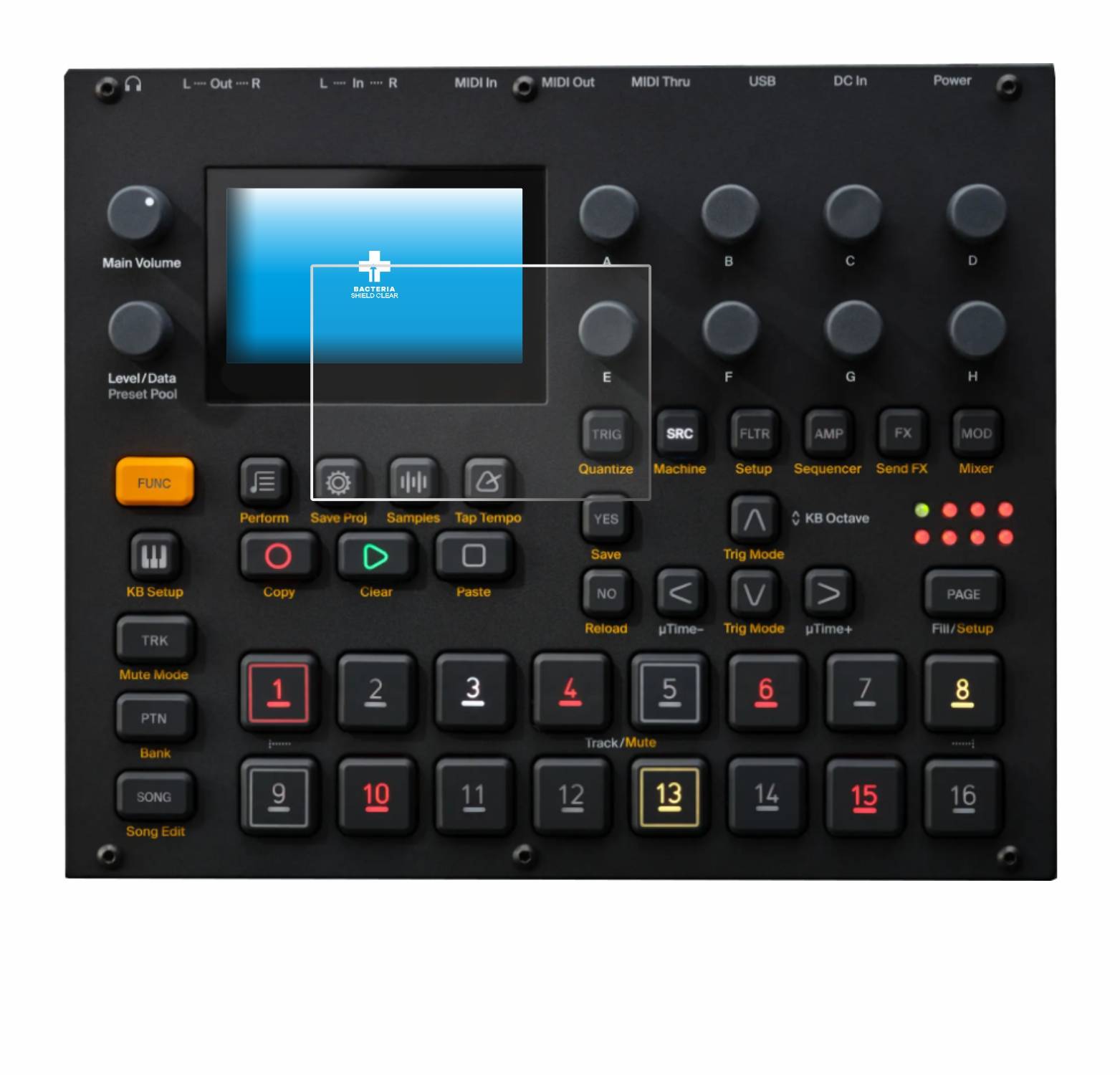 upscreen Schutzfolie für Elektron Digitakt II Antibakterielle Folie Klar Anti-Kratzer