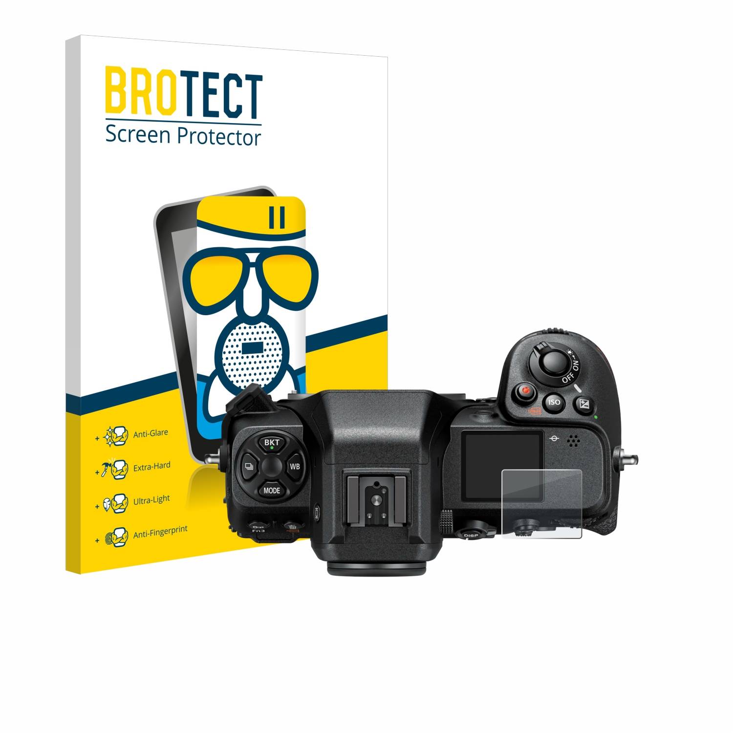 BROTECT AirGlass Flexible Schutz Glas Folie für Nikon Z 8 (Schulterdisplay) Matt Entspiegelt