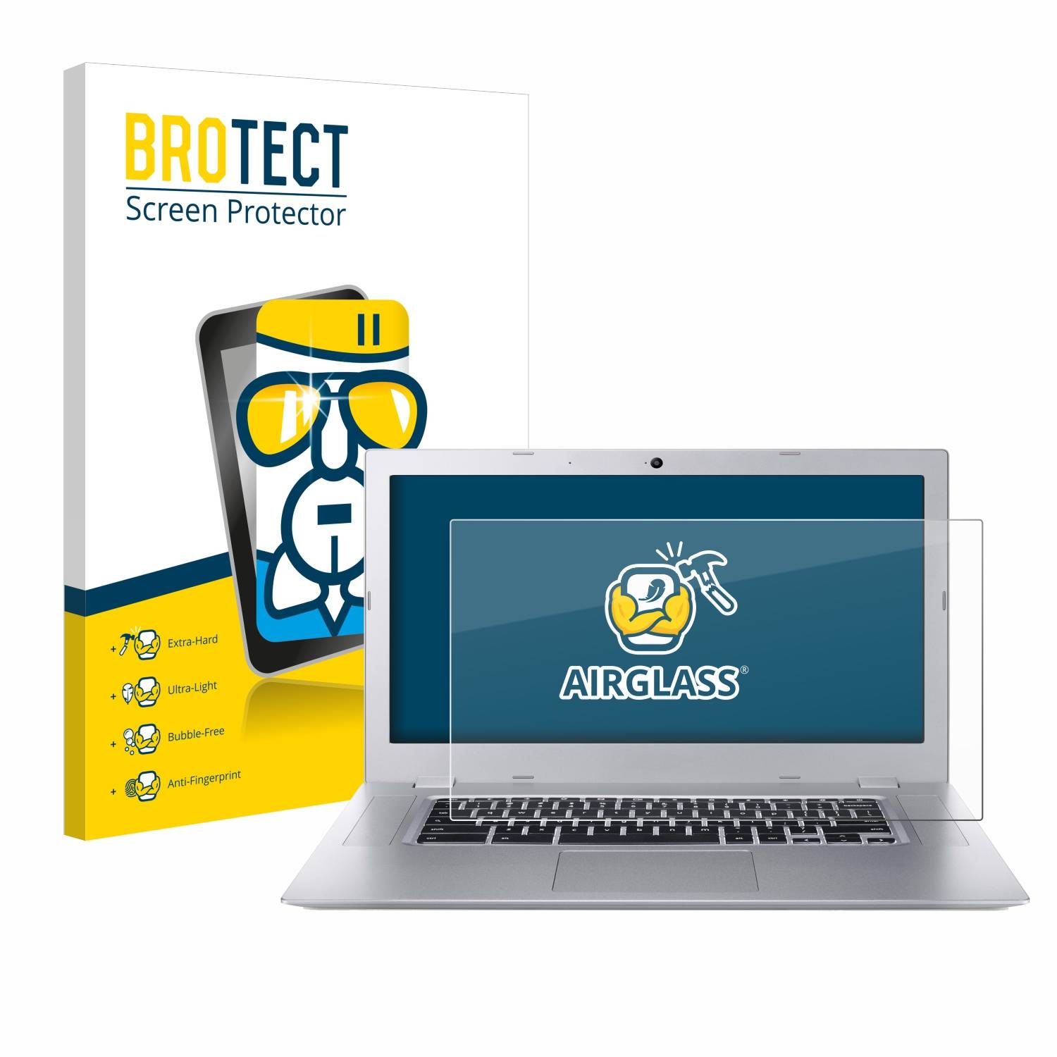 BROTECT AirGlass Glas Schutz-Folie für Acer Chromebook CB315 15 Zoll ) - Schutzglas