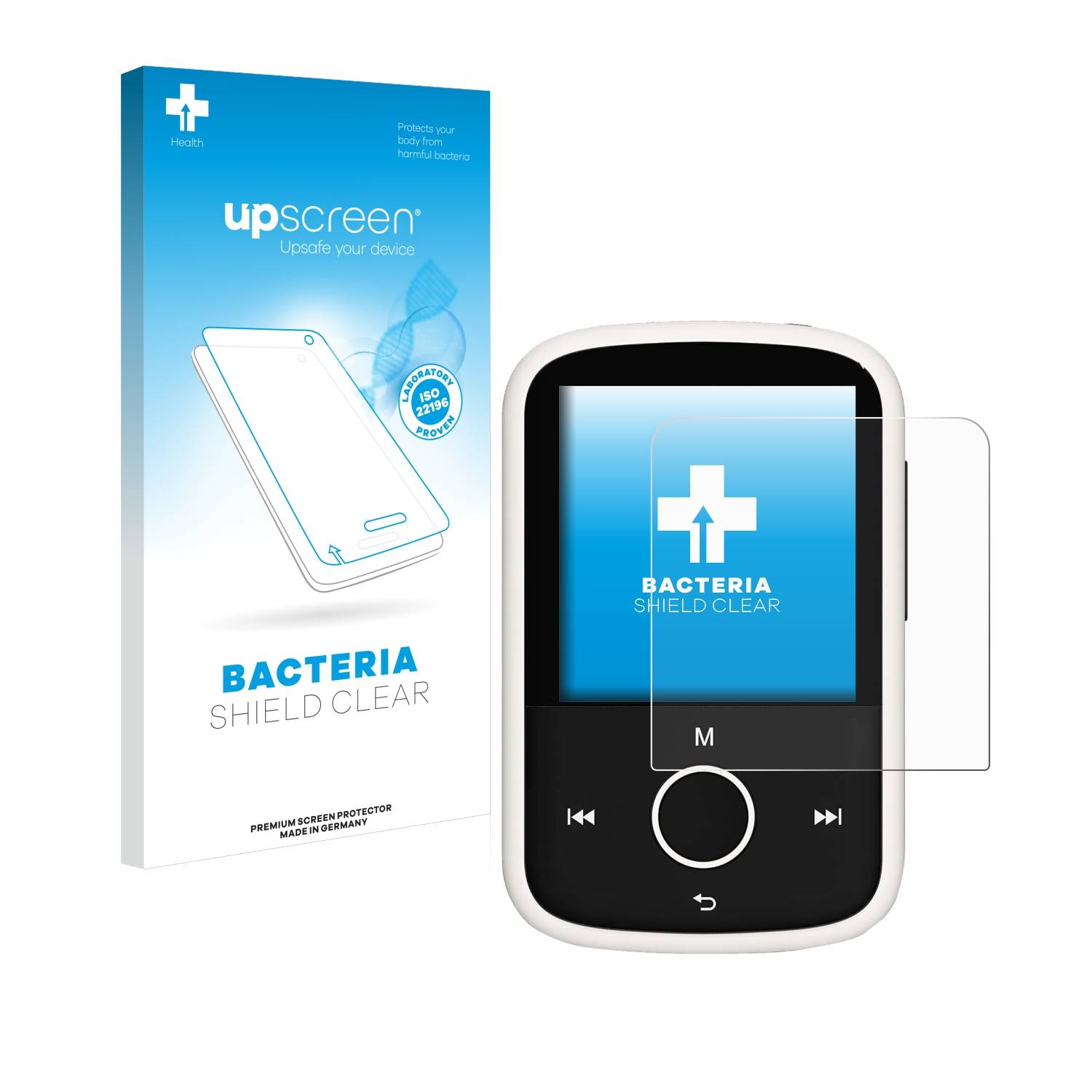 upscreen Bacteria Shield Schutzfolie für Majority MP3 16GB - Antibakteriell