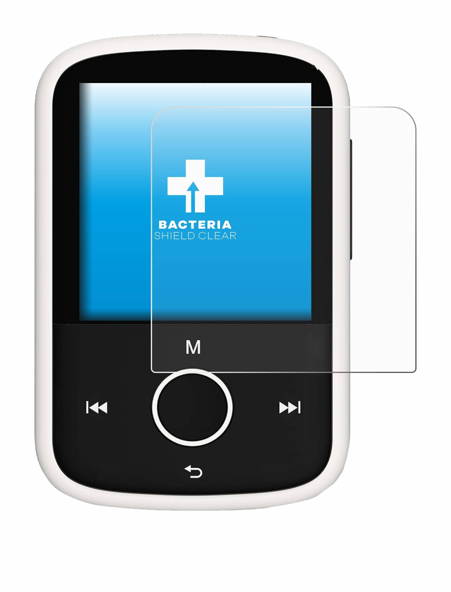 upscreen Bacteria Shield Schutzfolie für Majority MP3 16GB - Antibakteriell