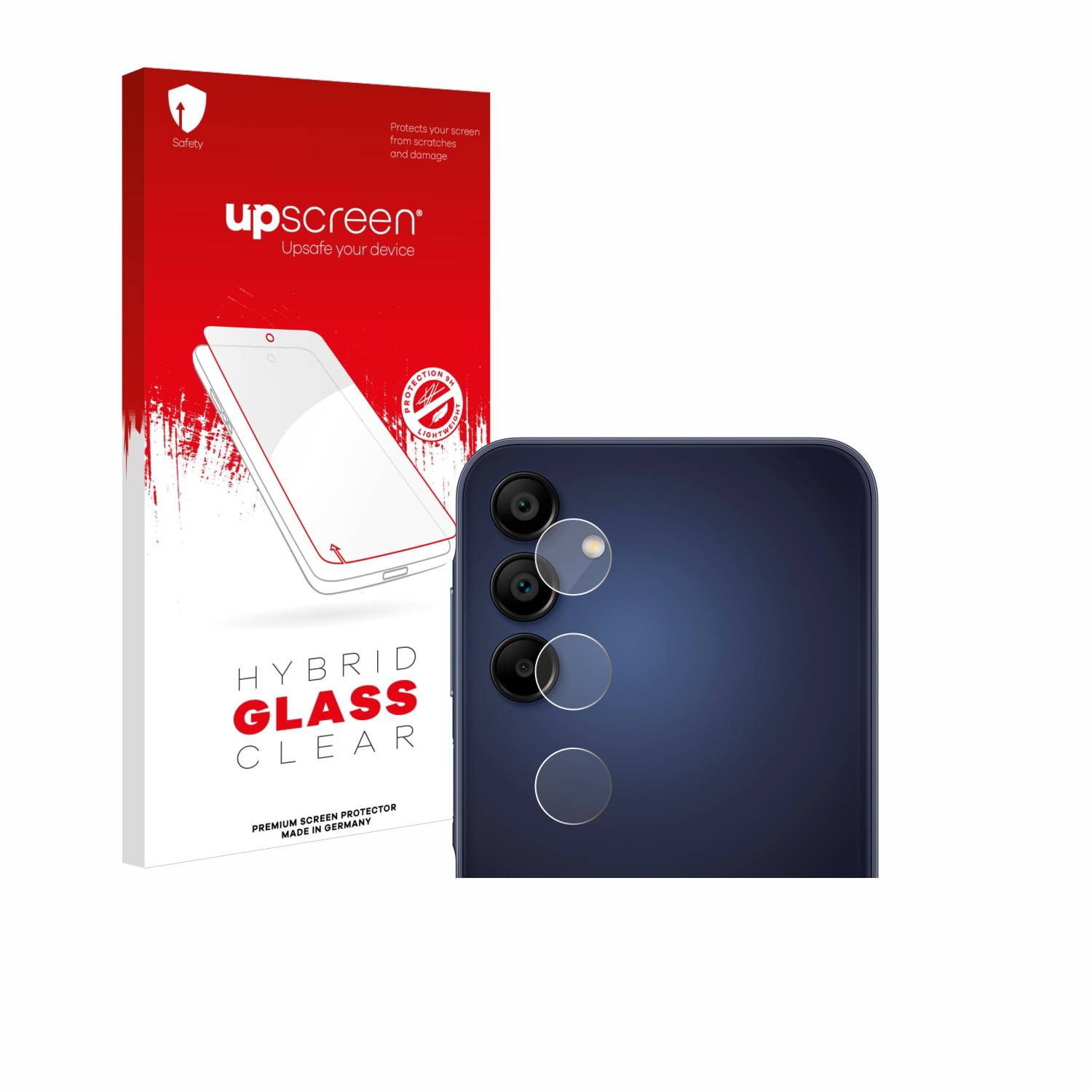 upscreen Hybrid Glas Panzer-Folie für Samsung Galaxy A15 5G (NUR Kameraschutz)