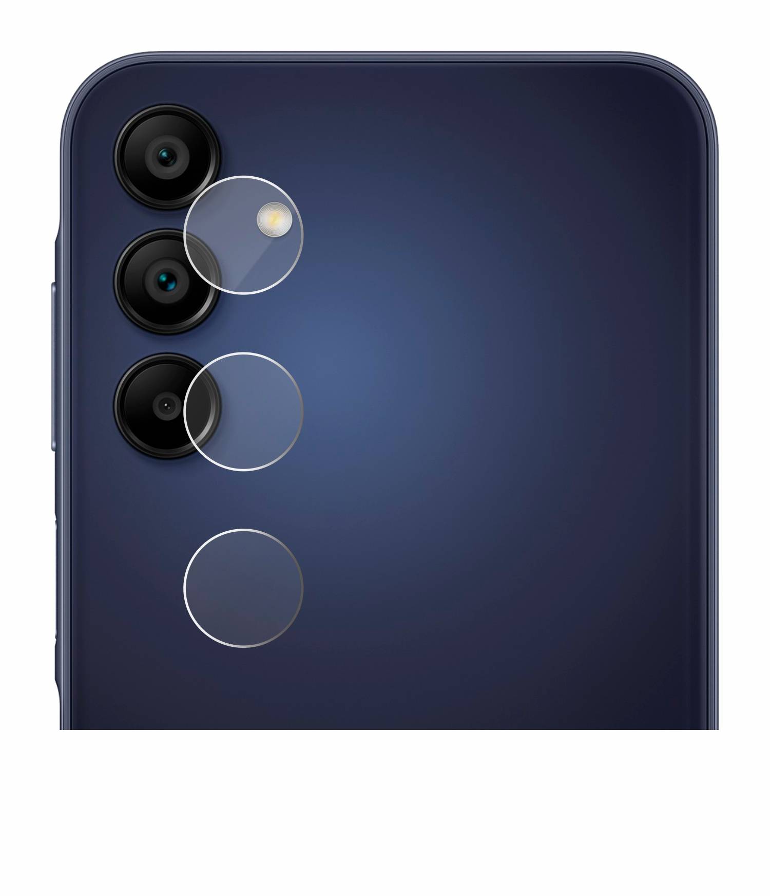 upscreen Hybrid Glas Panzer-Folie für Samsung Galaxy A15 5G (NUR Kameraschutz)