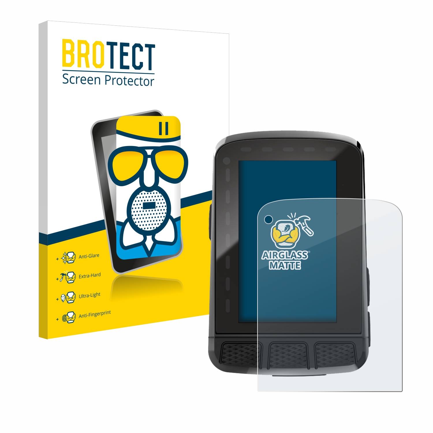BROTECT AirGlass Flexible Schutz Glas Folie für Wahoo Elemnt Roam V2 GPS Matt Entspiegelt