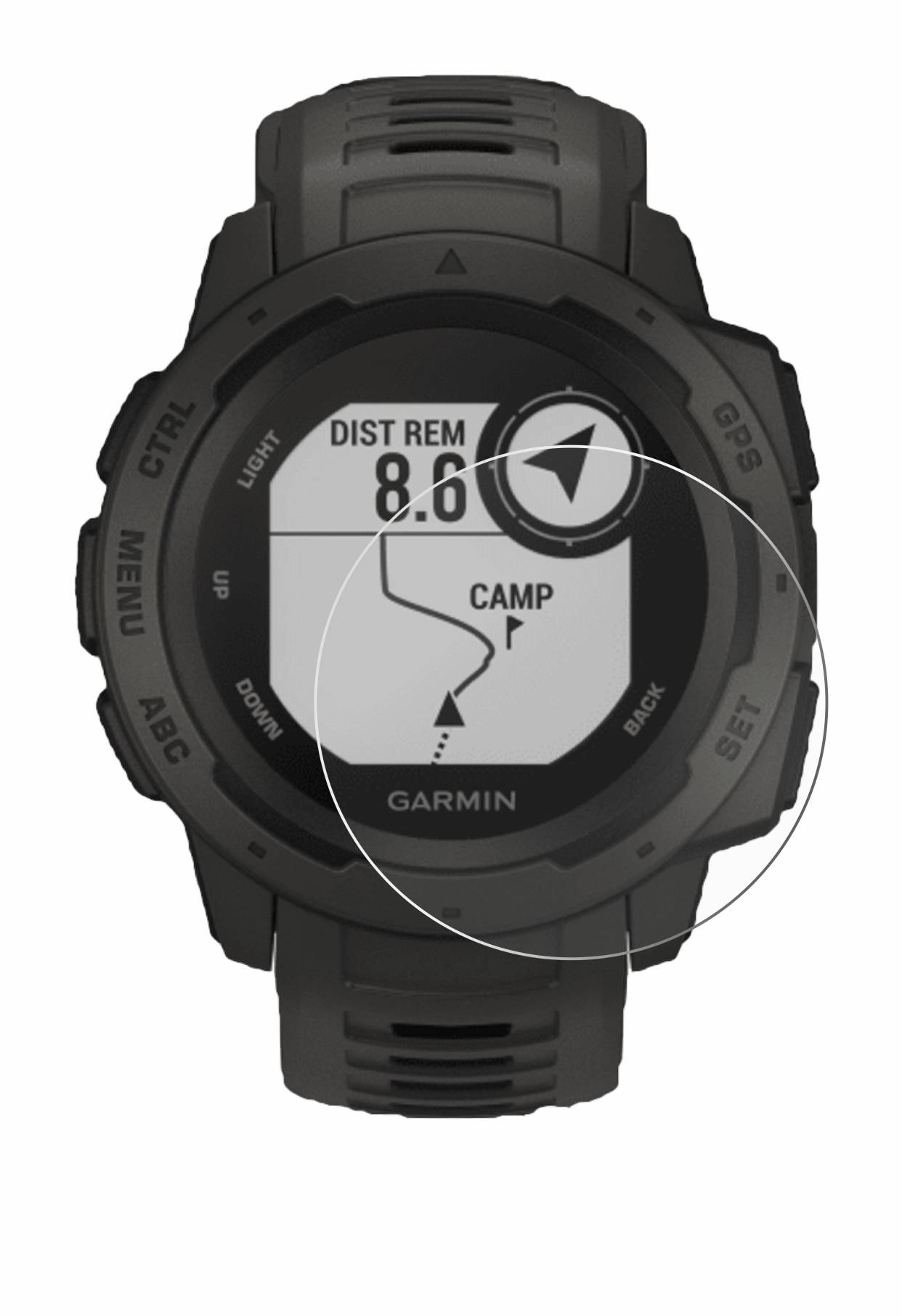 upscreen Scratch Shield Schutzfolie für Garmin Instinct Tactical Edition