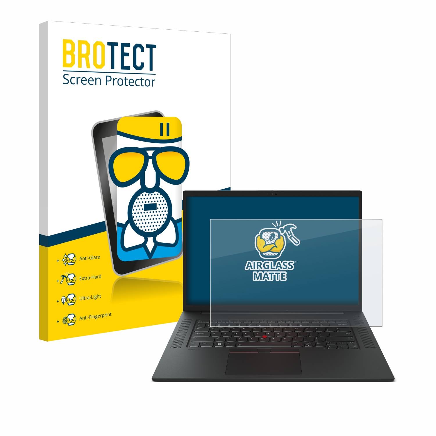 BROTECT AirGlass Matt Glas Panzer Folie für Lenovo ThinkPad P1 Gen 6 16