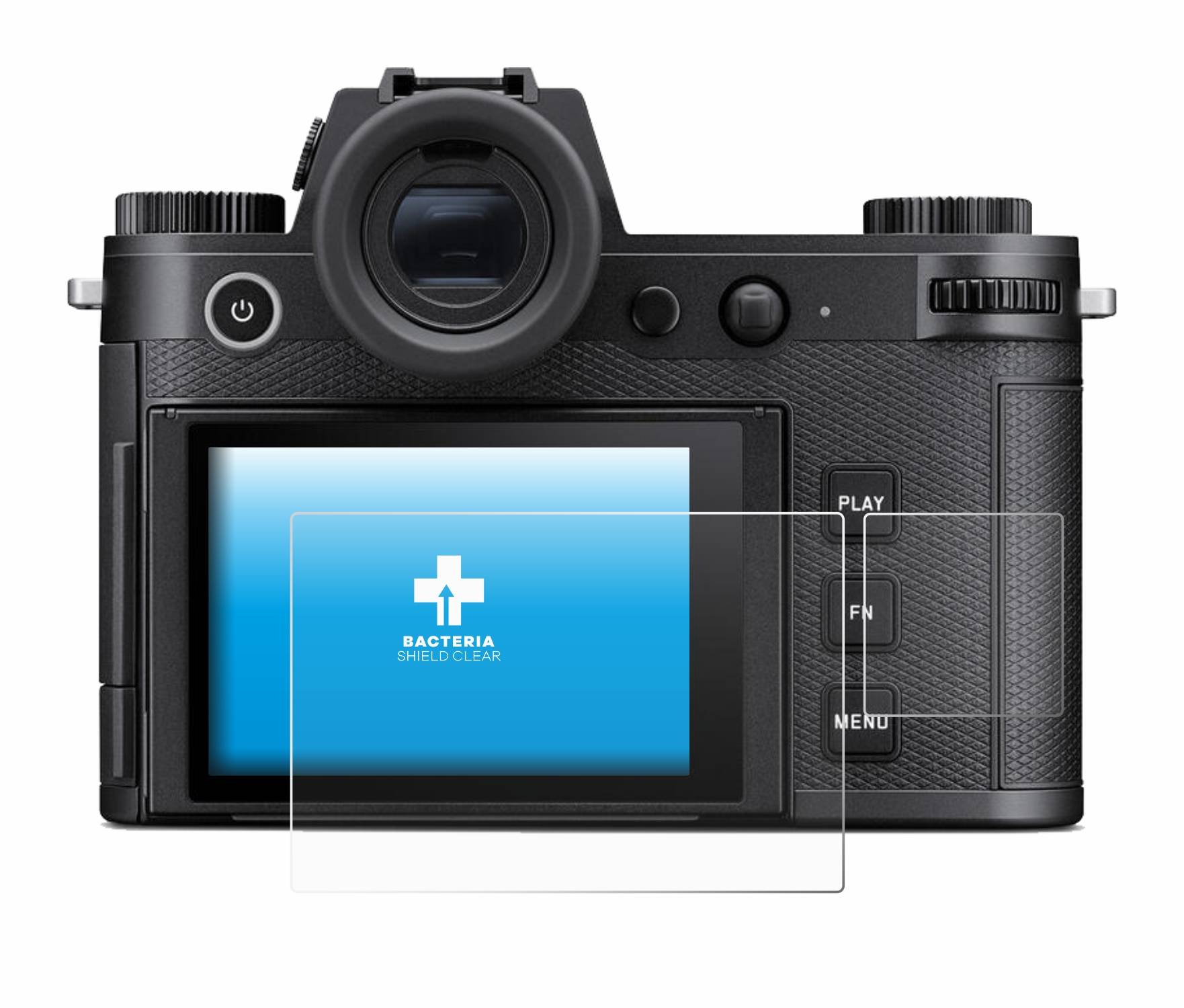 upscreen Bacteria Shield Schutzfolie für Leica SL3 (Display + Schulterdisplay) - Antibakteriell