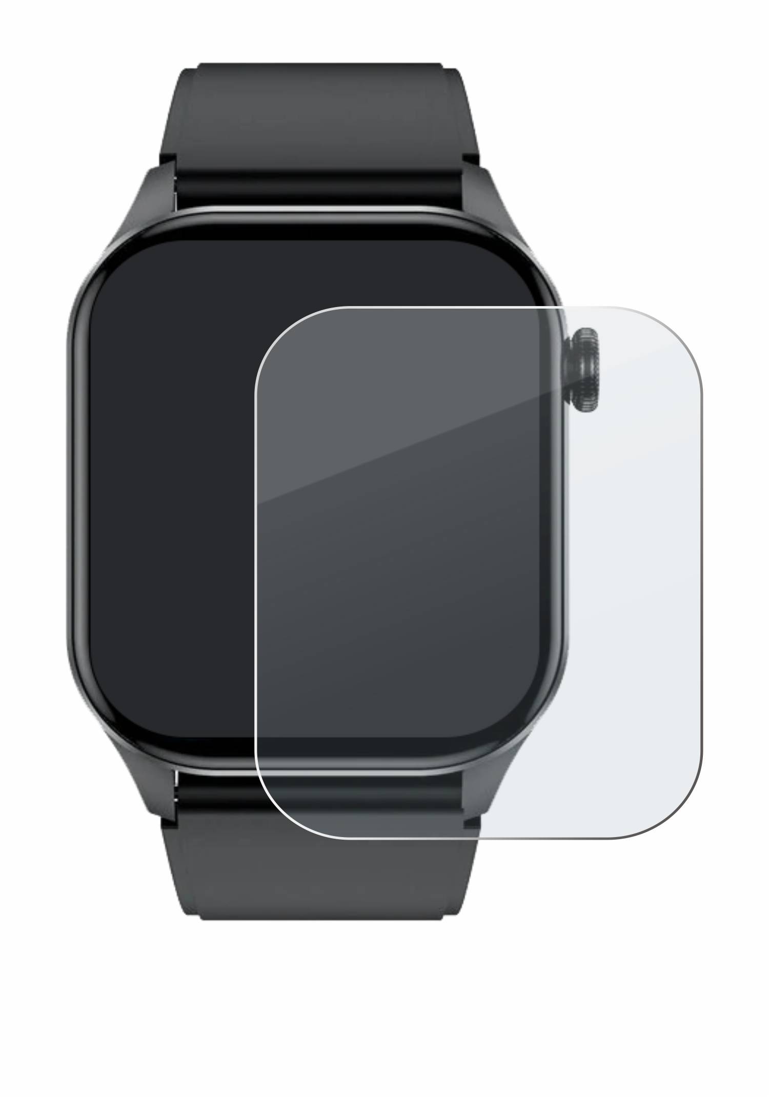 BROTECT AirGlass Matt Glas Schutz Folie für Smartwatch T98 2.04