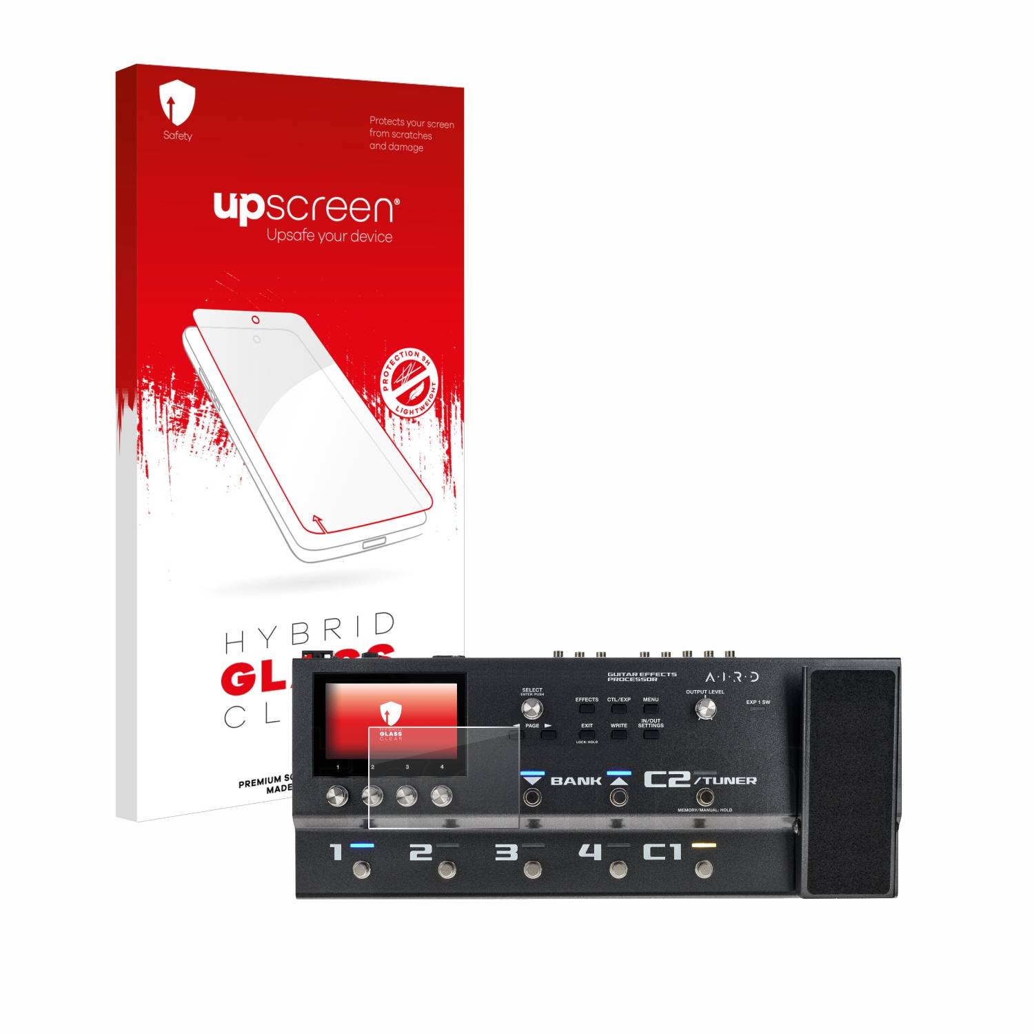 upscreen Flexible Schutz Glas Folie für Boss GX-100 Schutzglas 9H Hybridglas Klar