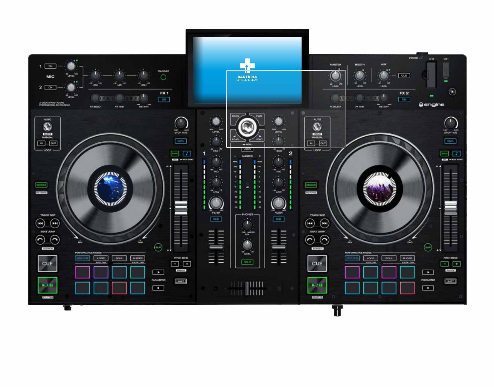 upscreen Bacteria Shield Schutzfolie für Denon DJ Prime 2 - Antibakteriell