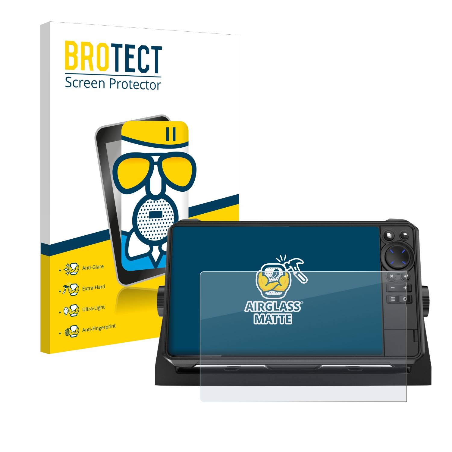 BROTECT AirGlass Matt Glas Panzer Folie für Lowrance HDS 9 Live Echolot