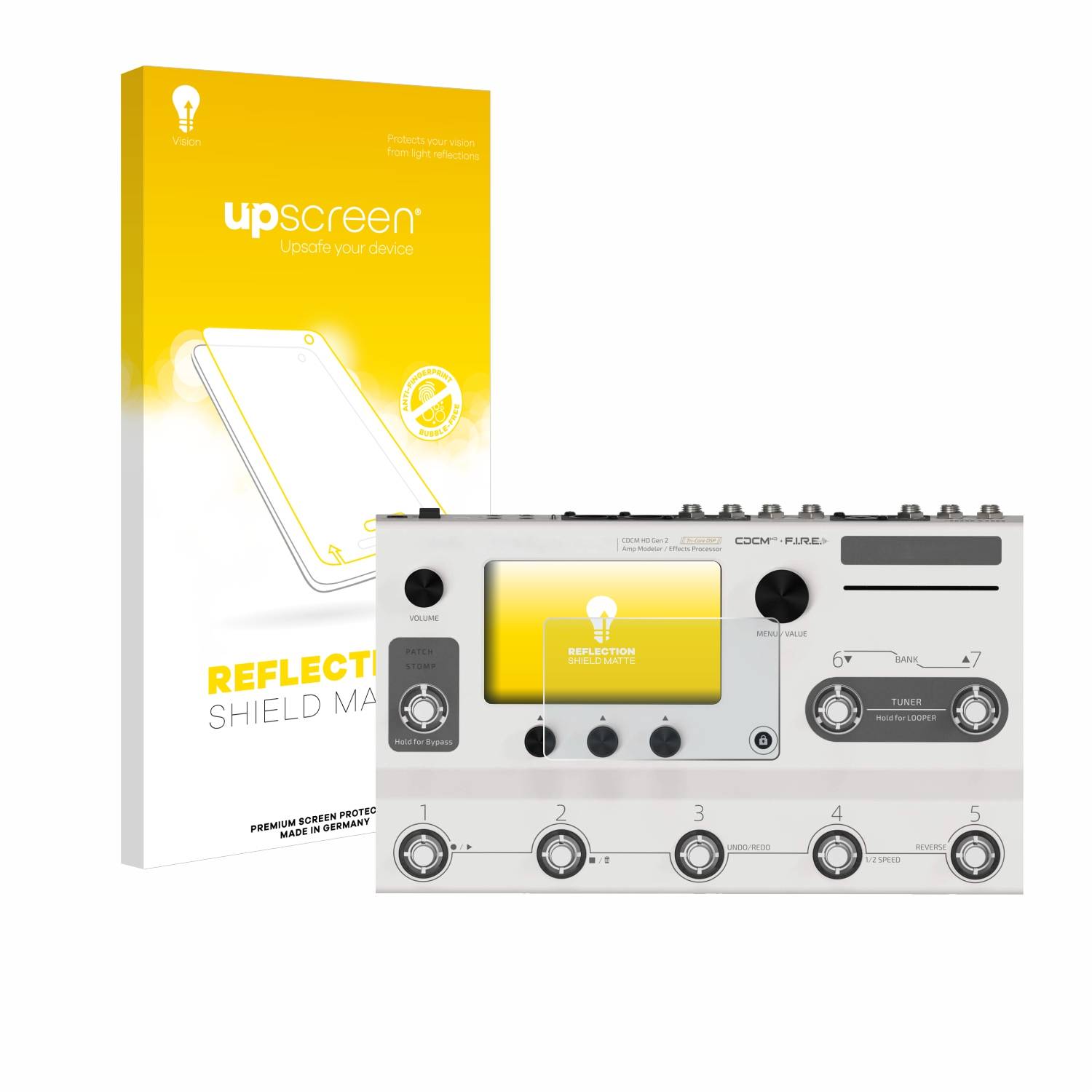 upscreen Schutzfolie für Hotone Ampero II Stage Folie Matt Entspiegelt Anti-Reflex